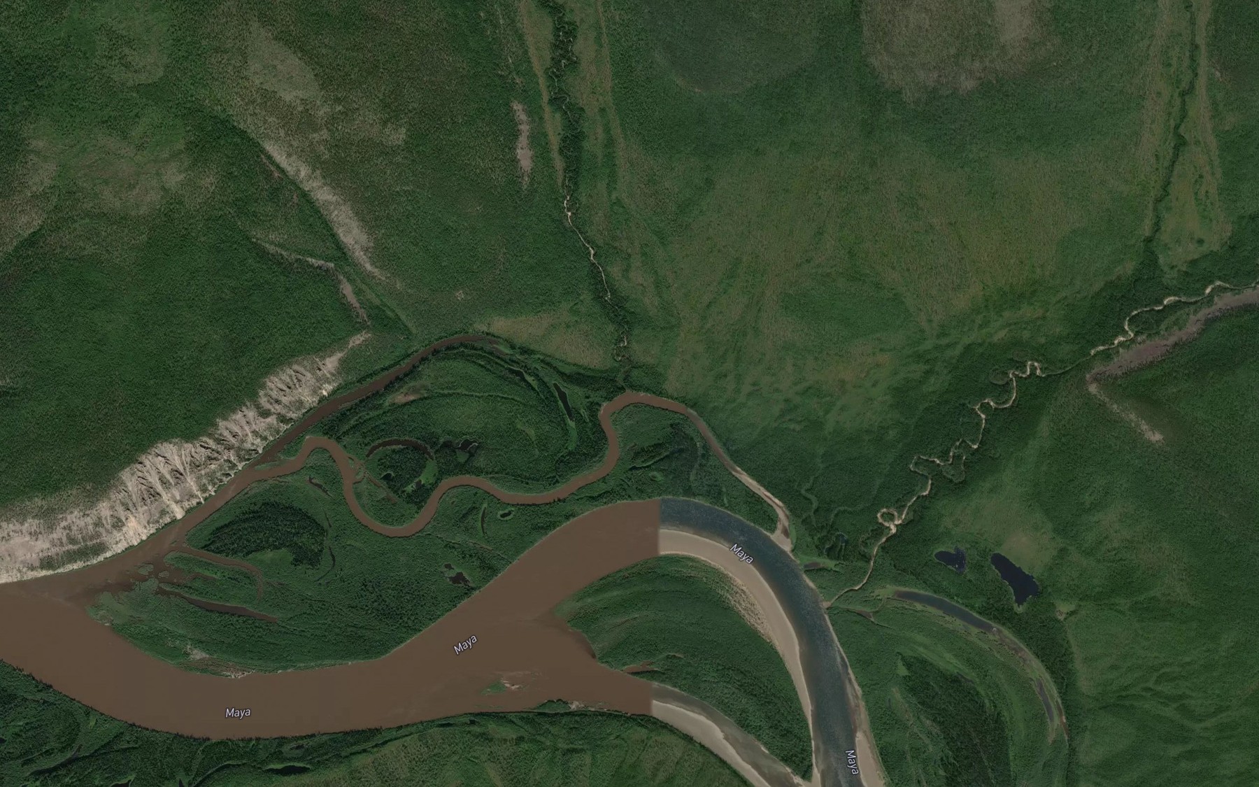 Satellite map of the Nizhniy Usmus