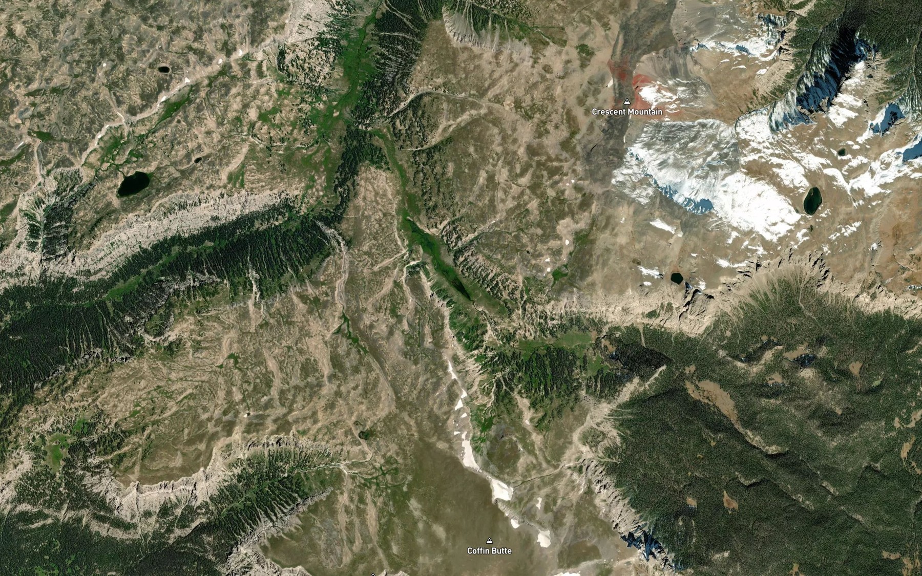 Satellite map of the Boday Lake