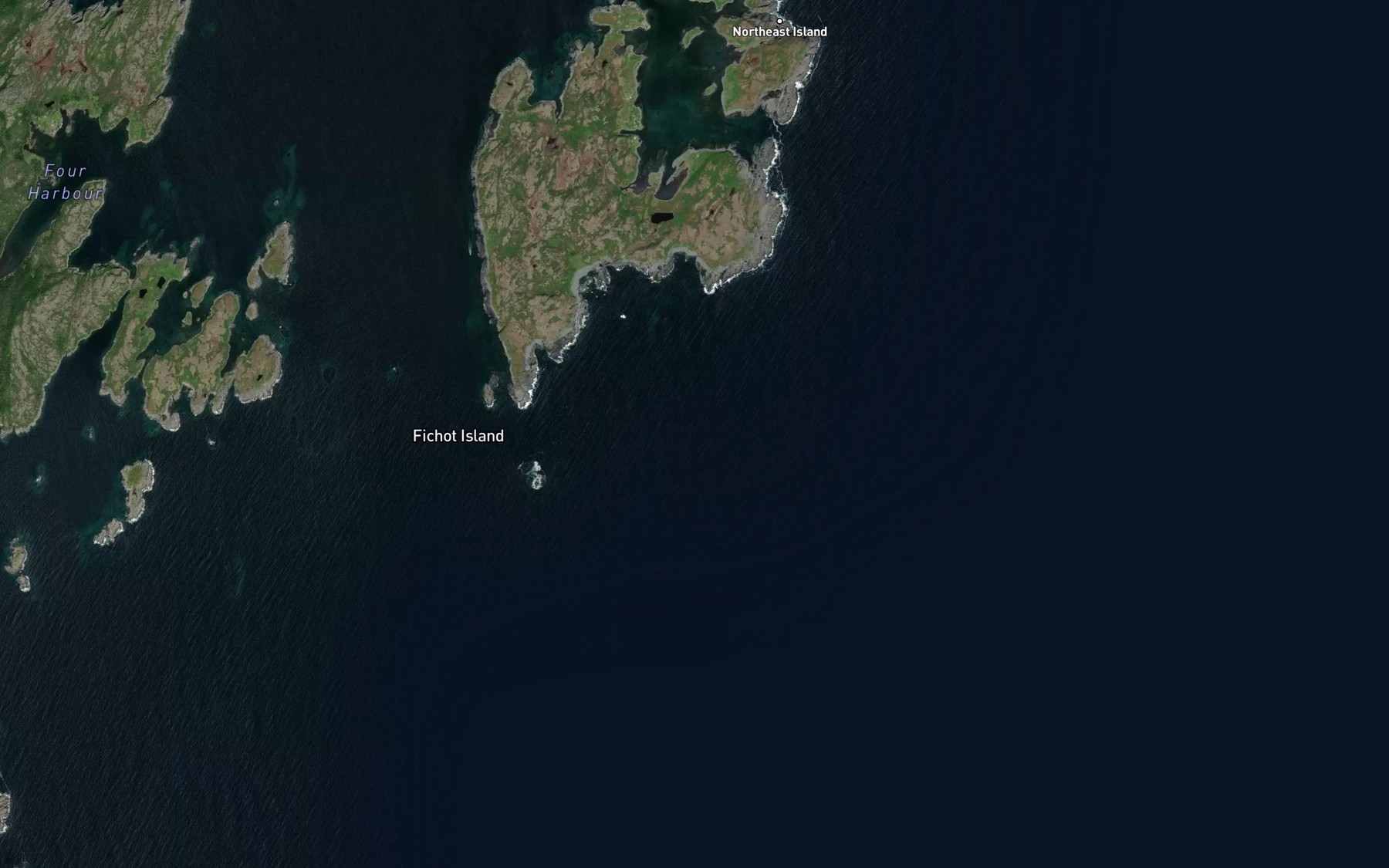 Satellite map of the Landing Cove