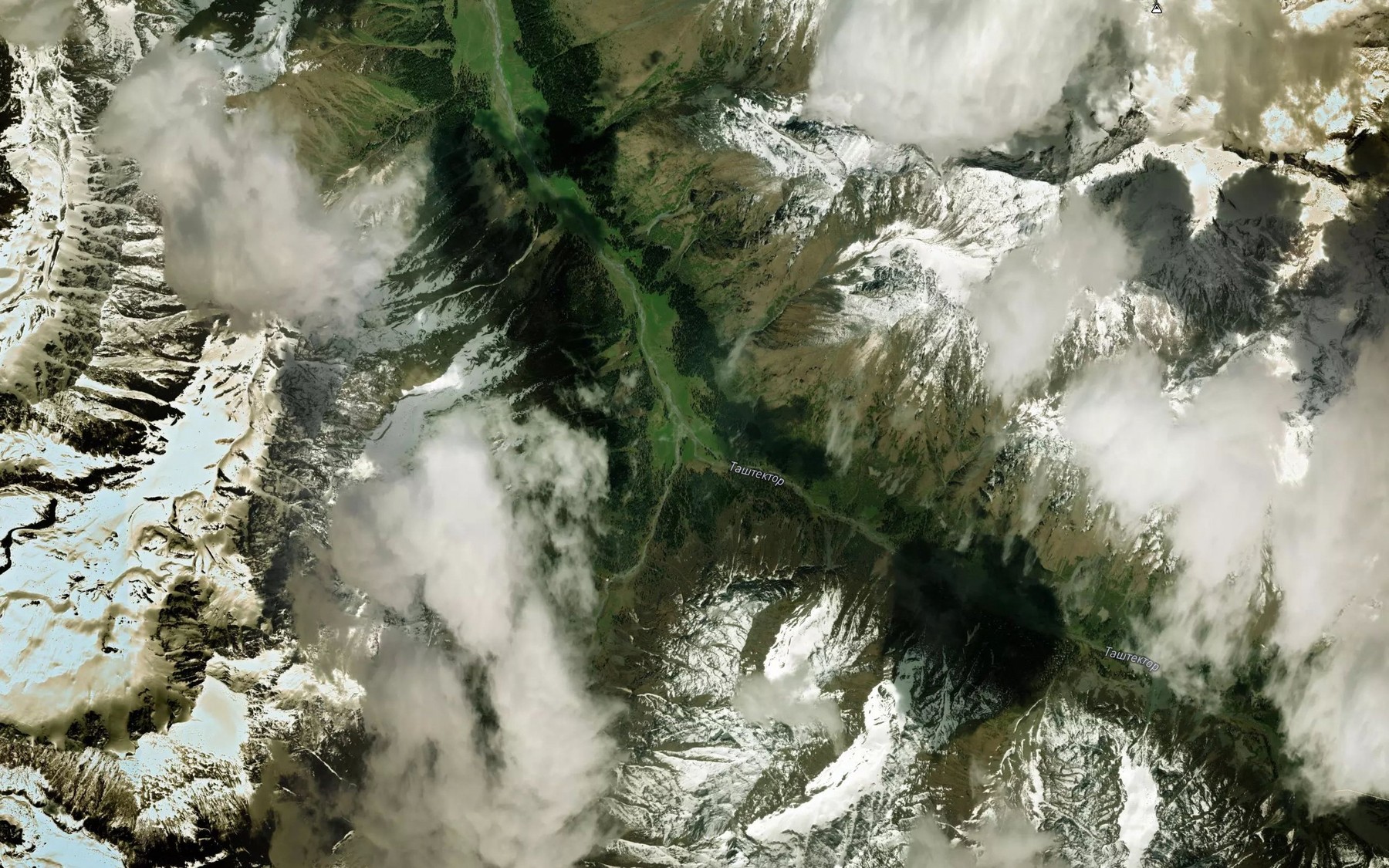 Satellite map of the Aksu