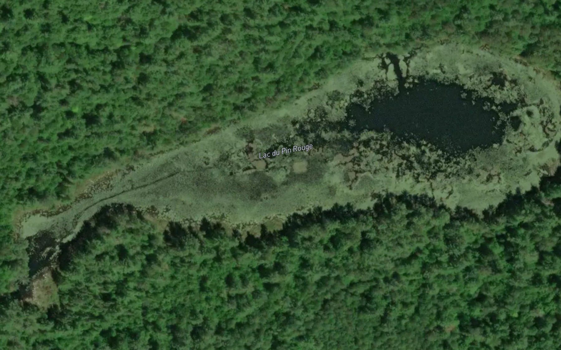 Satellite map of the Lac du Pin Rouge