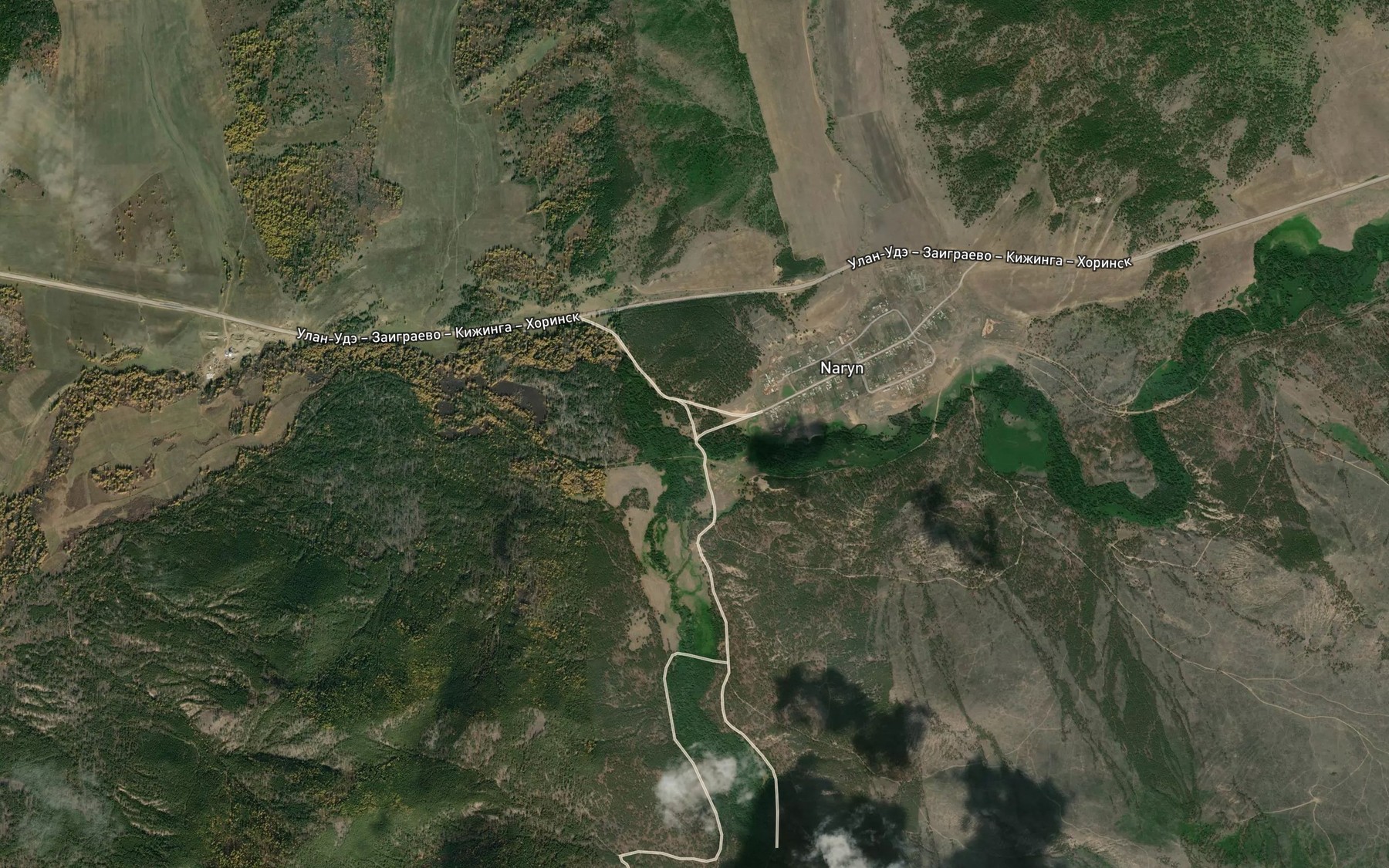 Satellite map of the Gorkhon