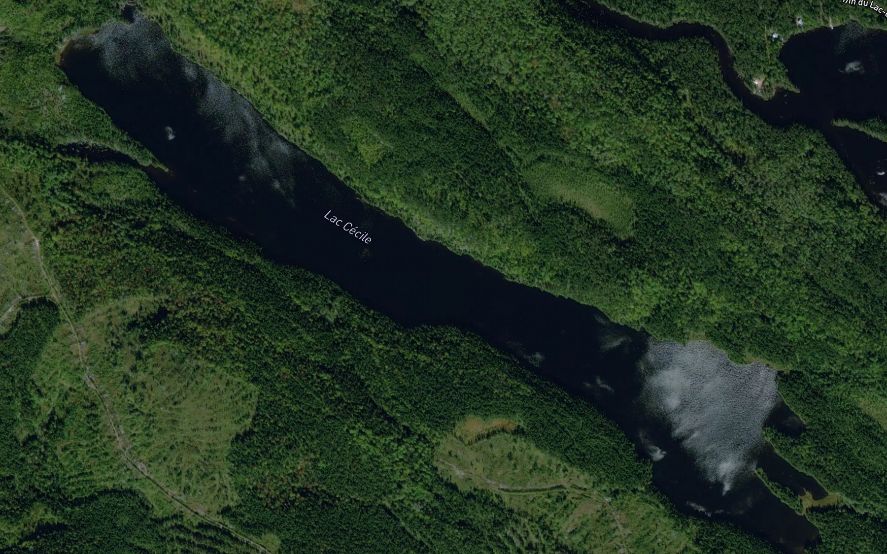 Satellite map of the Lac Cecile