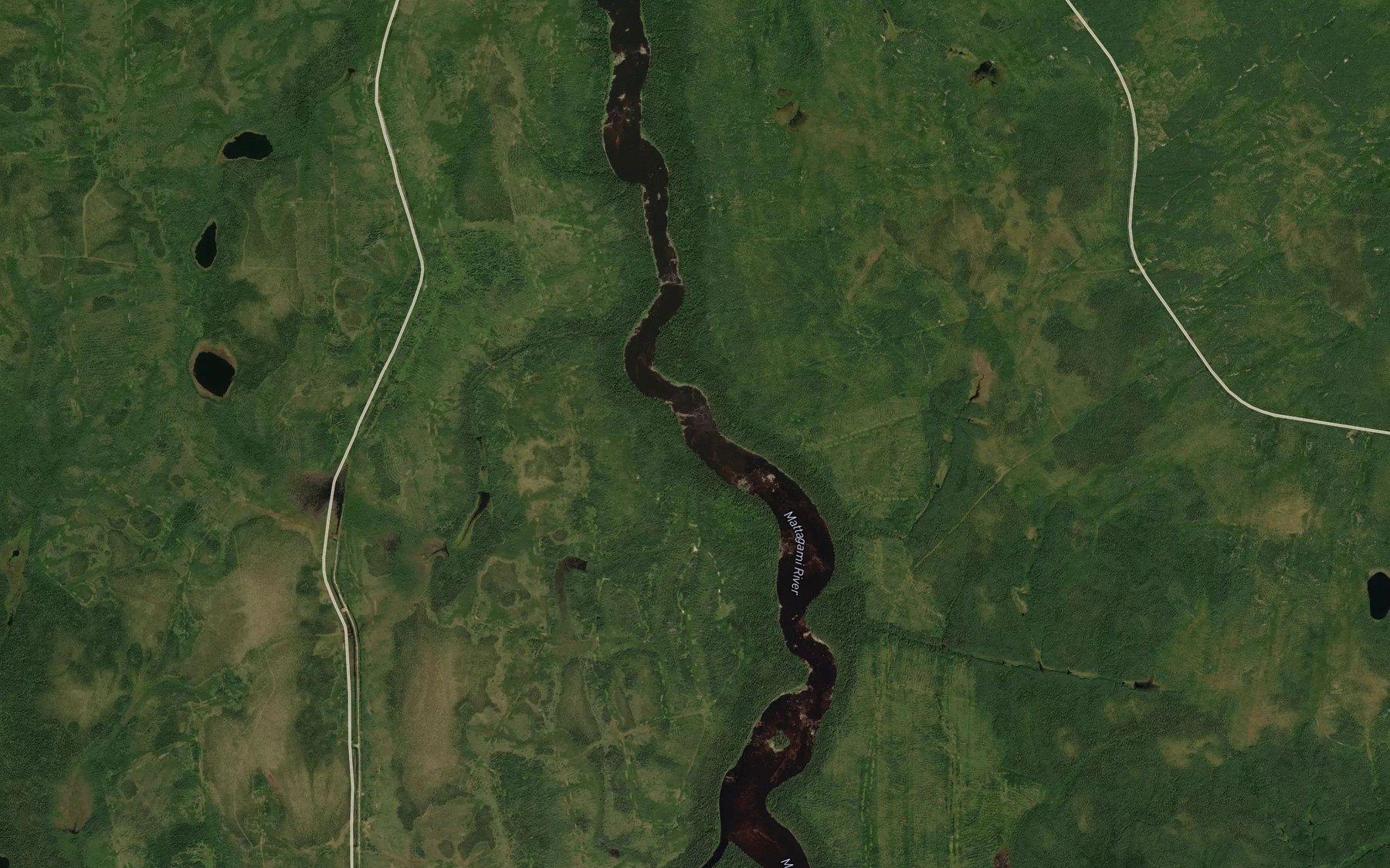 Satellite map of the Poplar Rapids