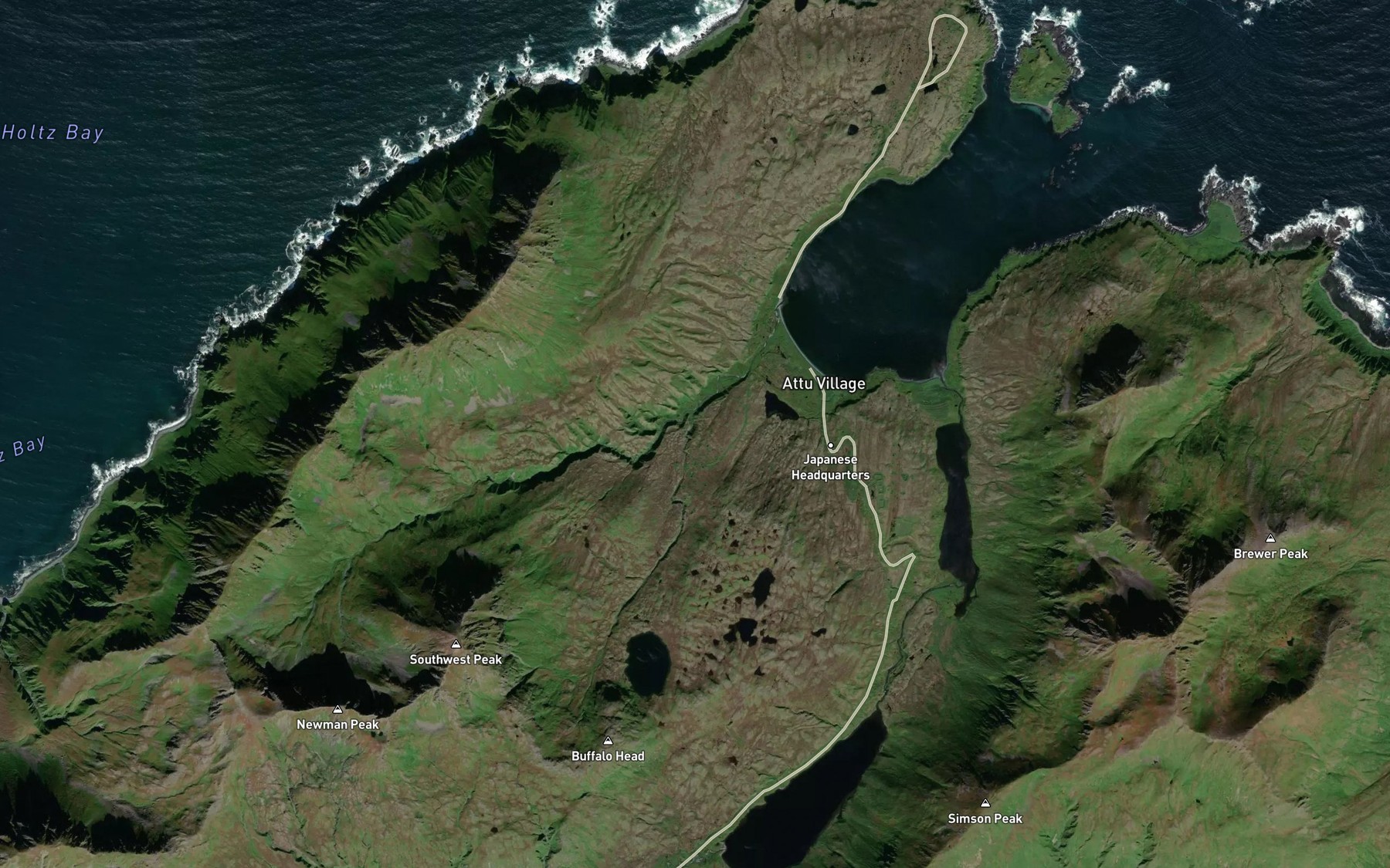 Satellite map of the Mirror Creek