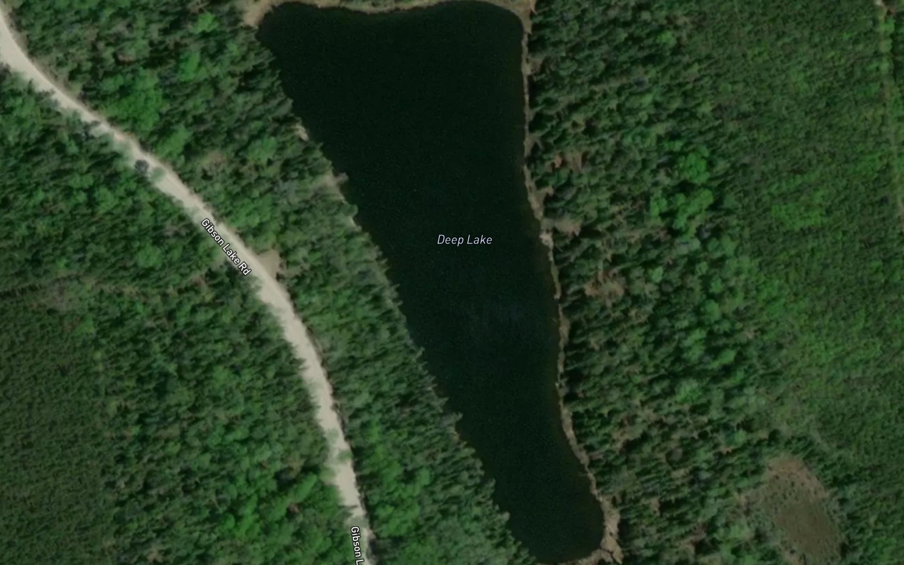Satellite map of the Deep Lake