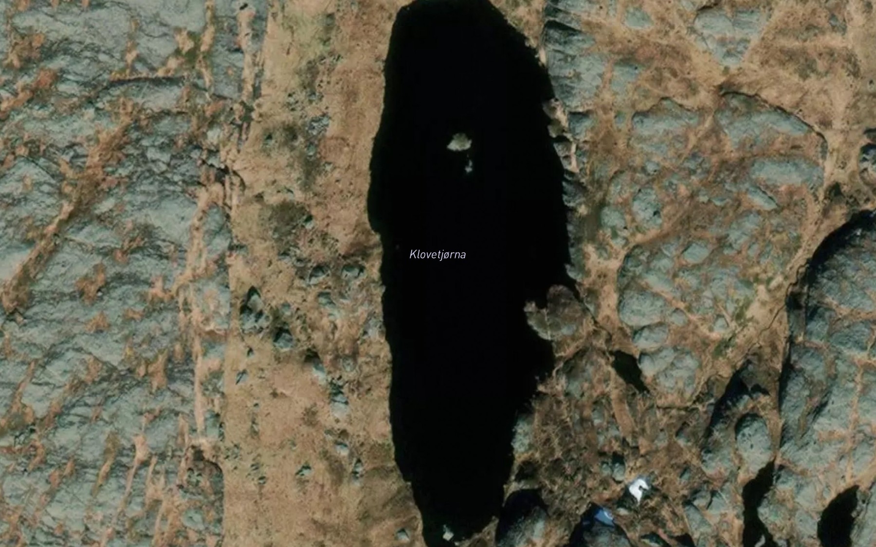 Satellite map of the Klovetjorna