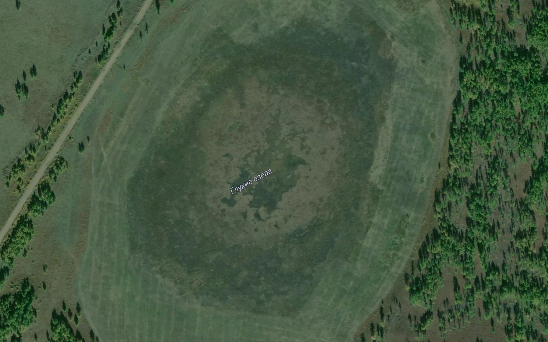 Satellite map of the Glukhiye Ozera