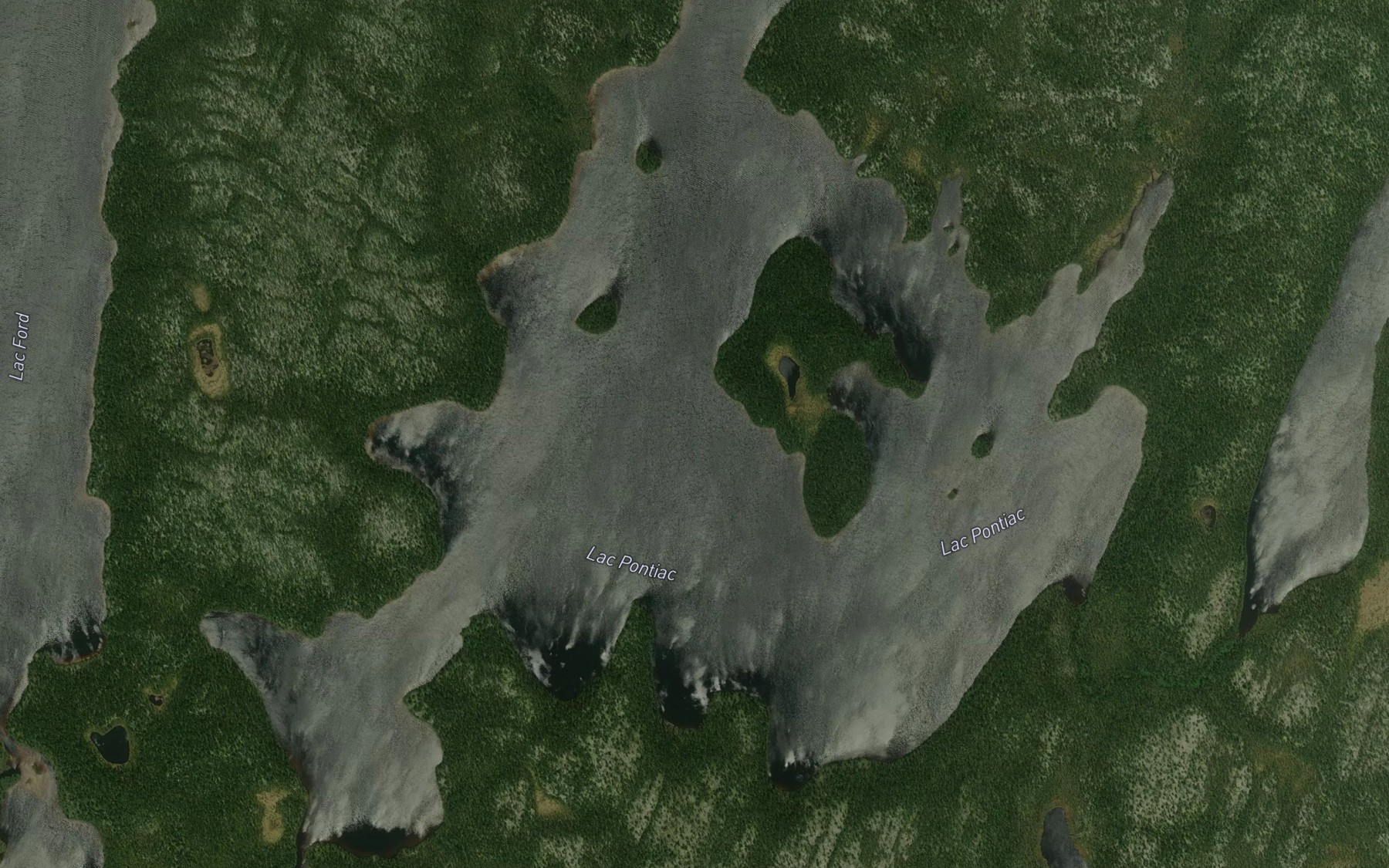 Satellite map of the Lac Pontiac