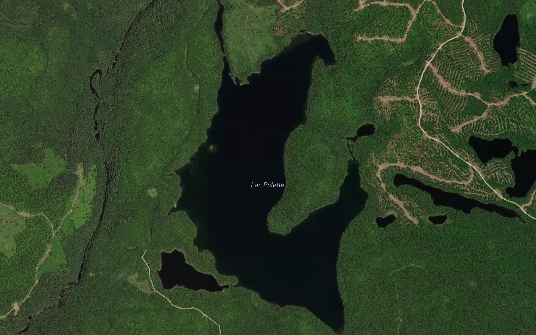 Satellite map of the Lac Polette