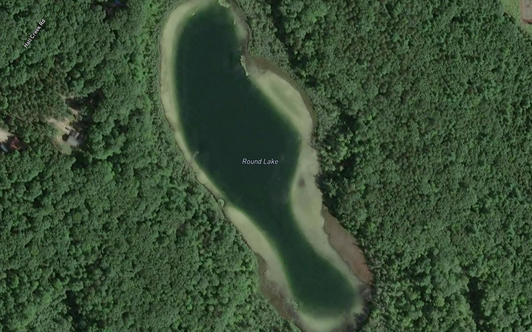 Satellite map of the Round Lake