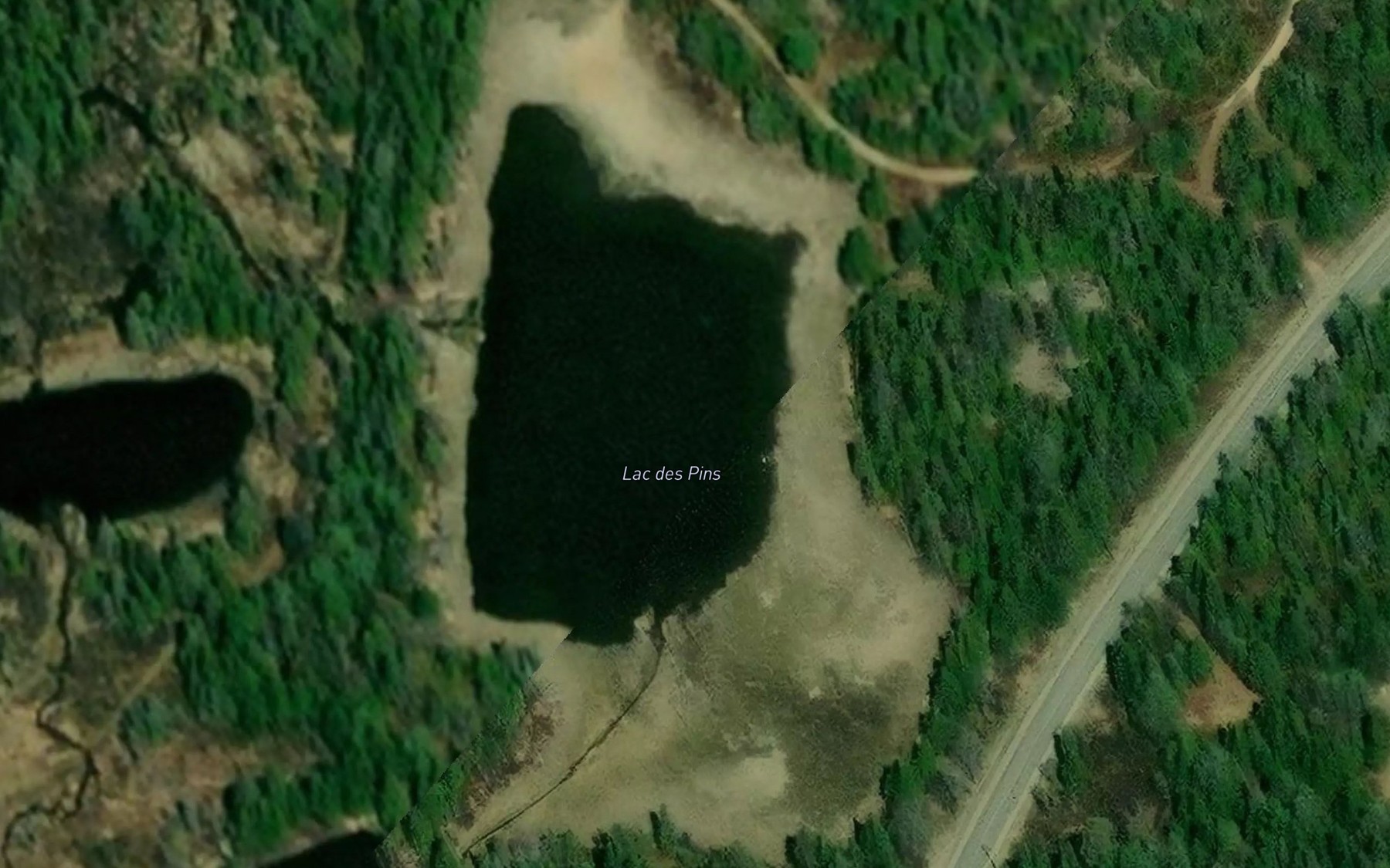 Satellite map of the Lac des Pins