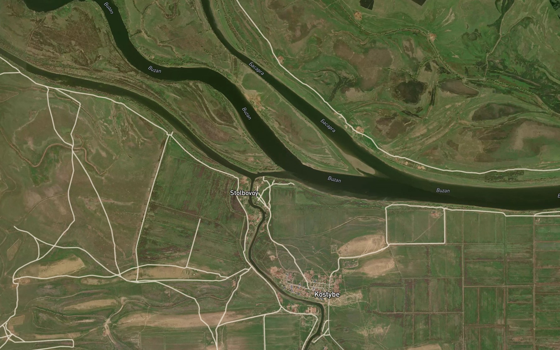 Satellite map of the Krivaya Srednyaya