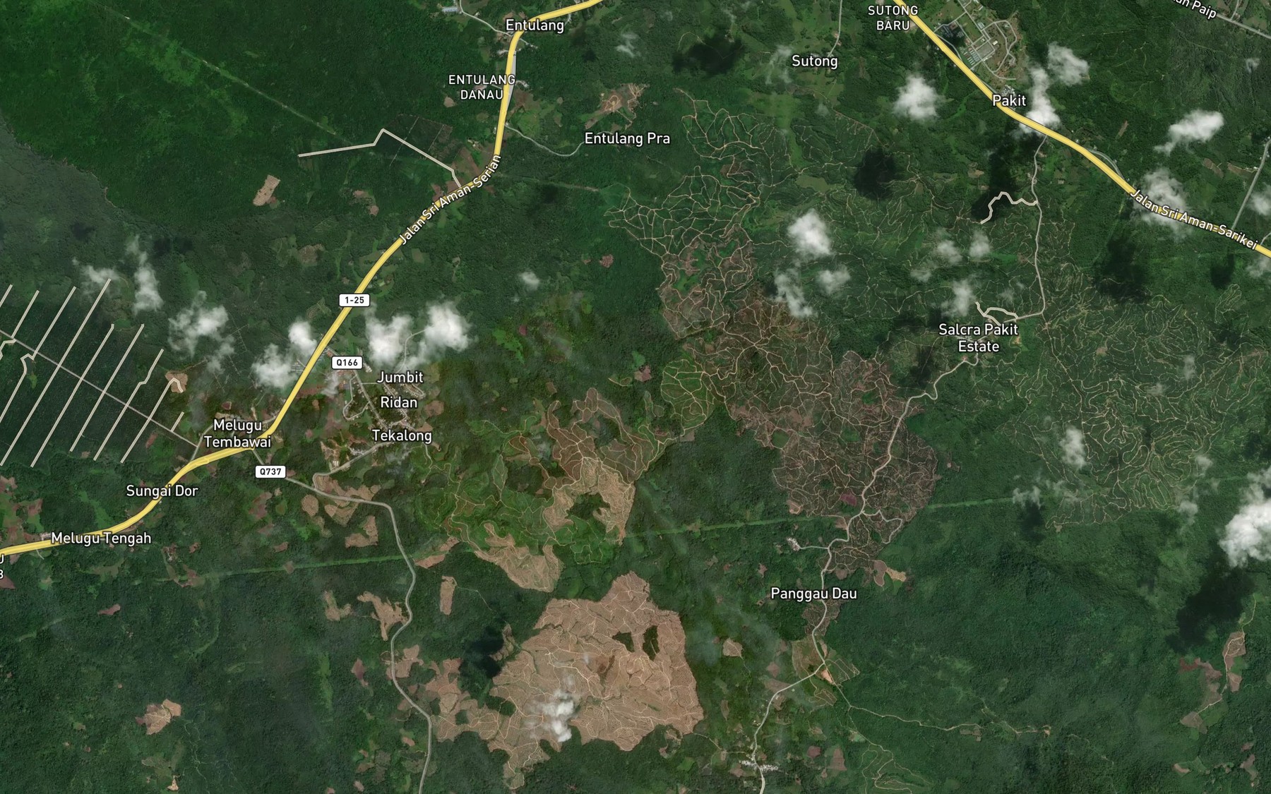 Satellite map of the Sungai Perau