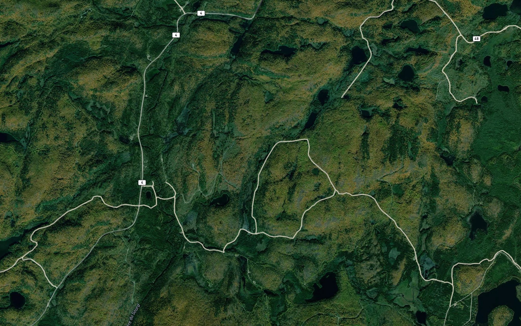 Satellite map of the Lac Thil