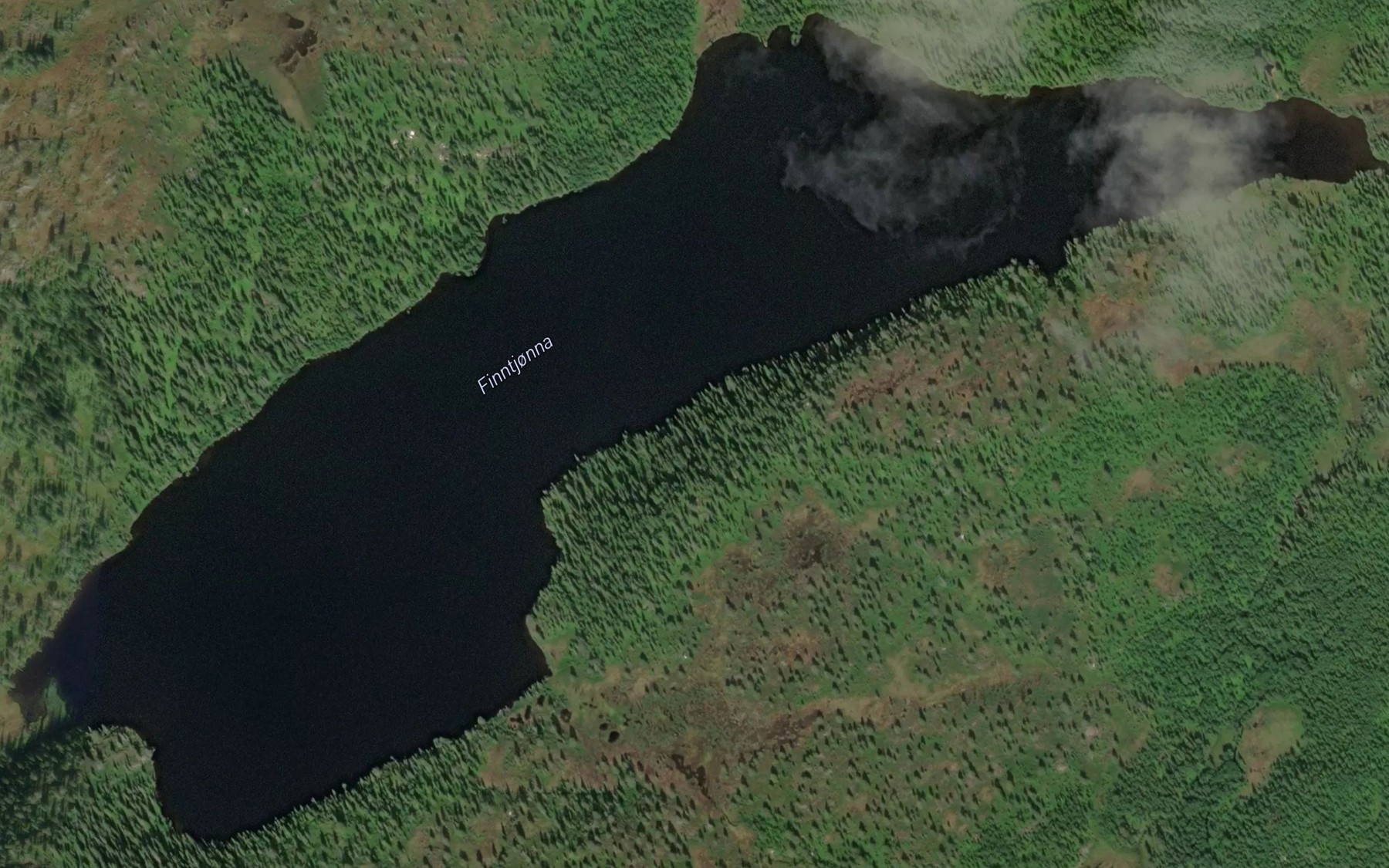Satellite map of the Finntjorna