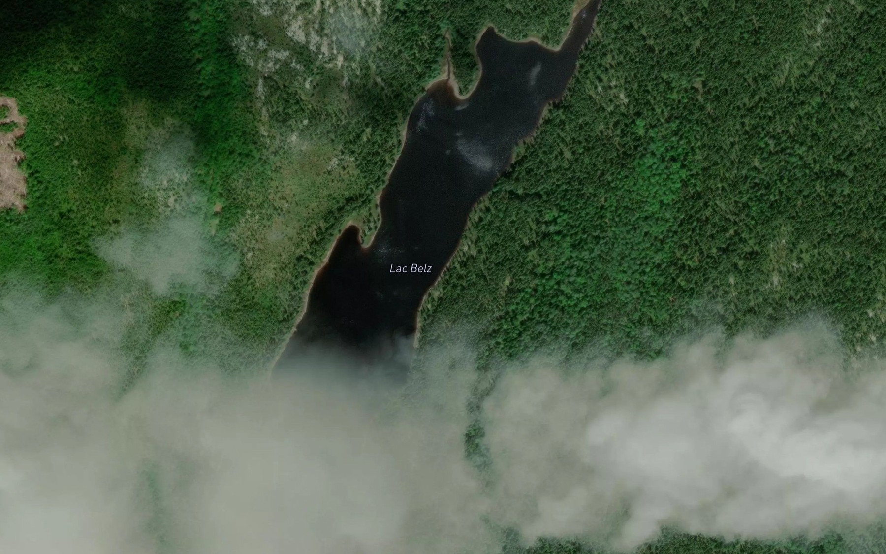 Satellite map of the Lac Belz