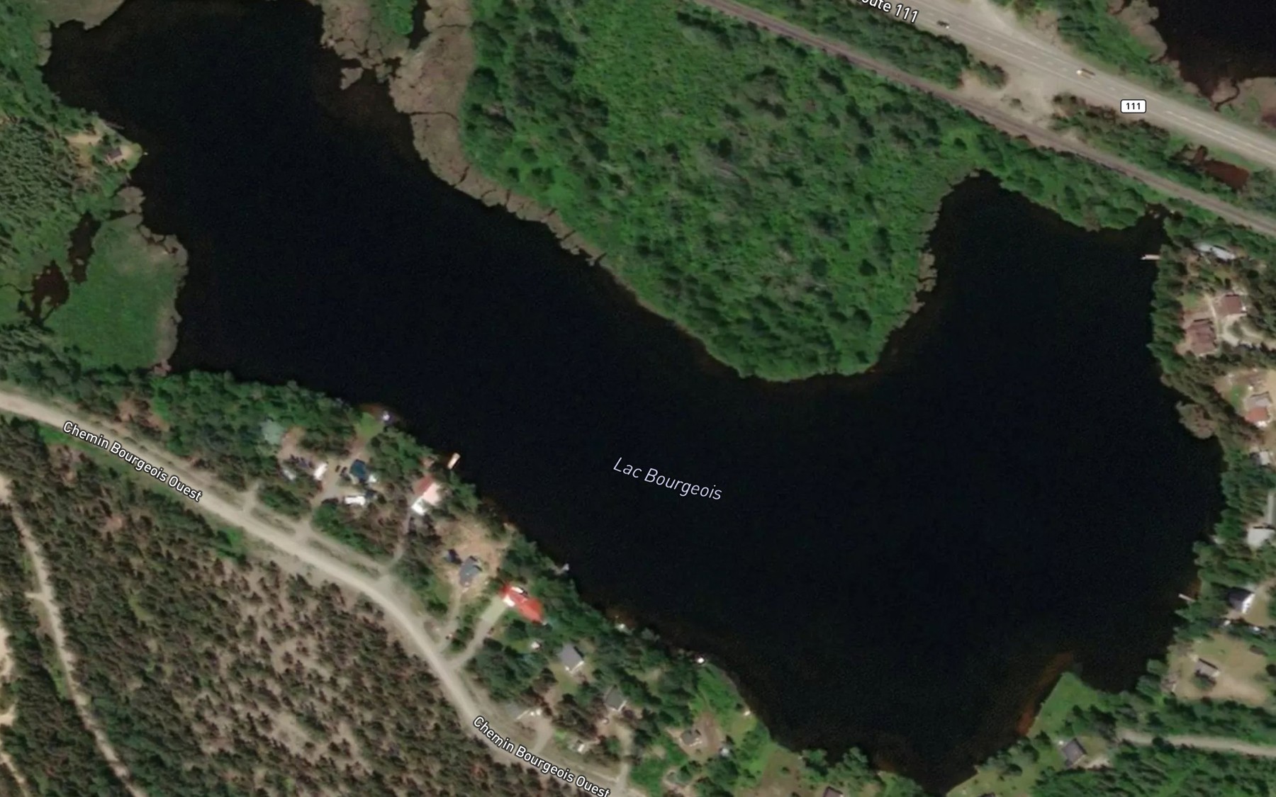 Satellite map of the Lac Bourgeois