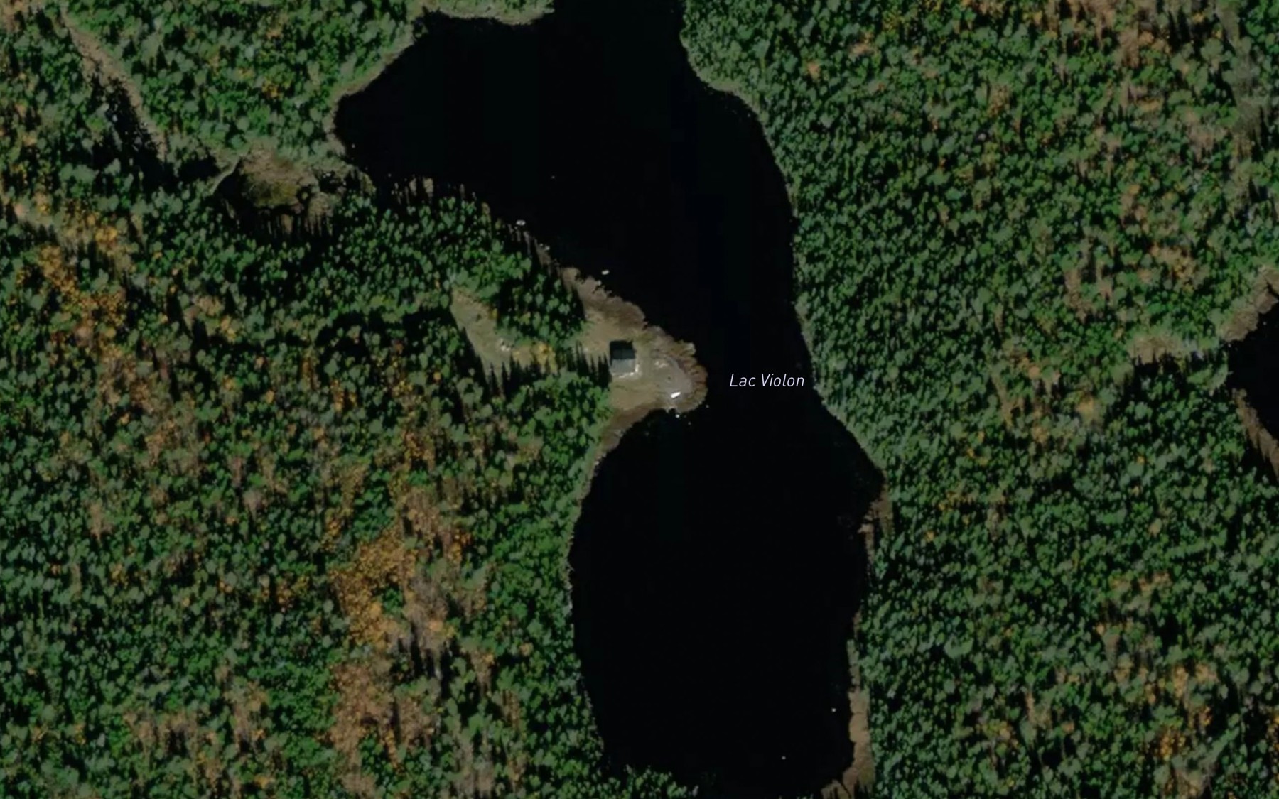 Satellite map of the Lac Violon