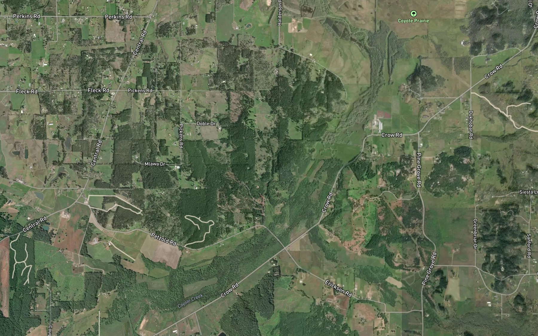Satellite map of the Davis Reservoir