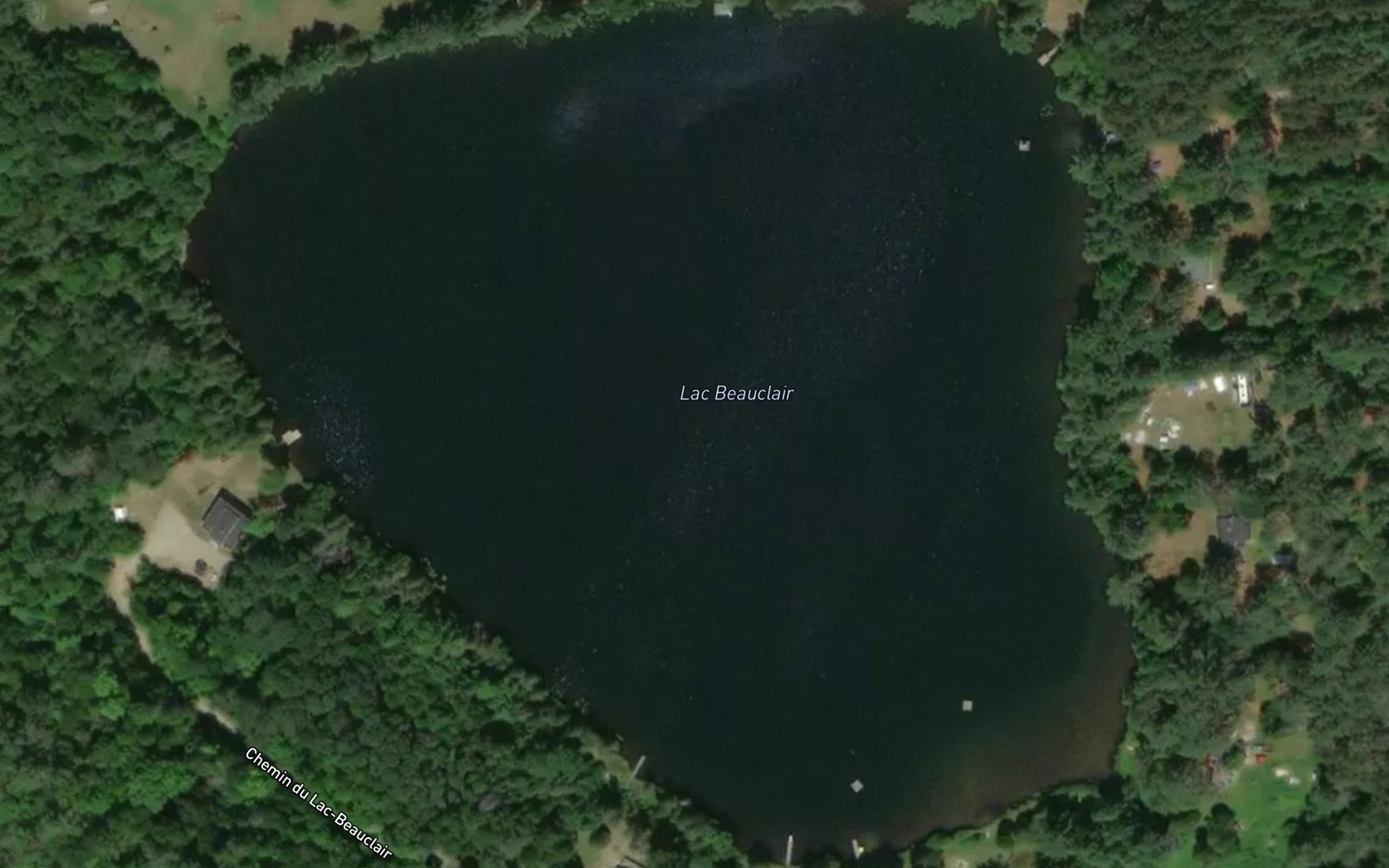 Satellite map of the Lac Beauclair
