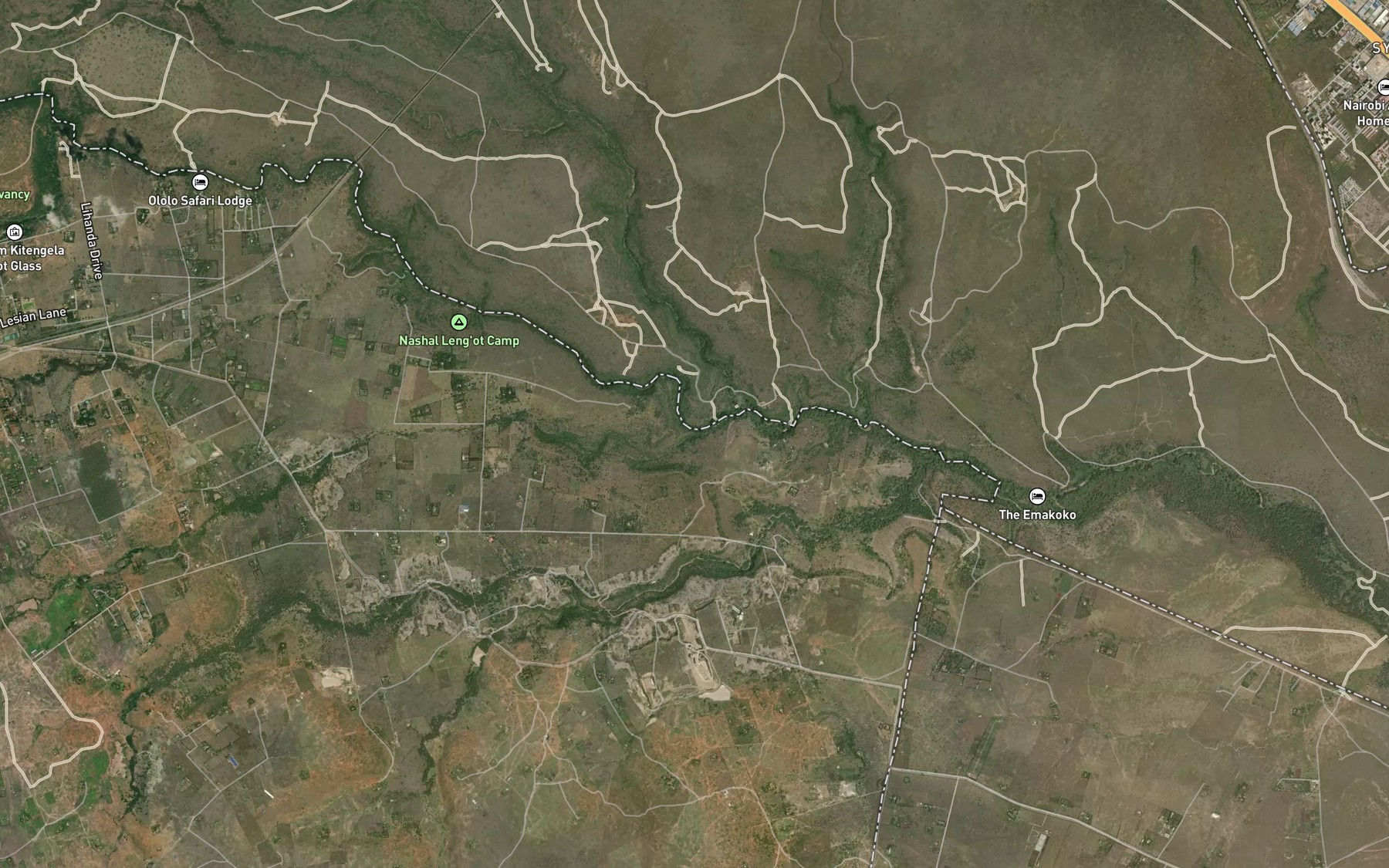 Satellite map of the Emakoko