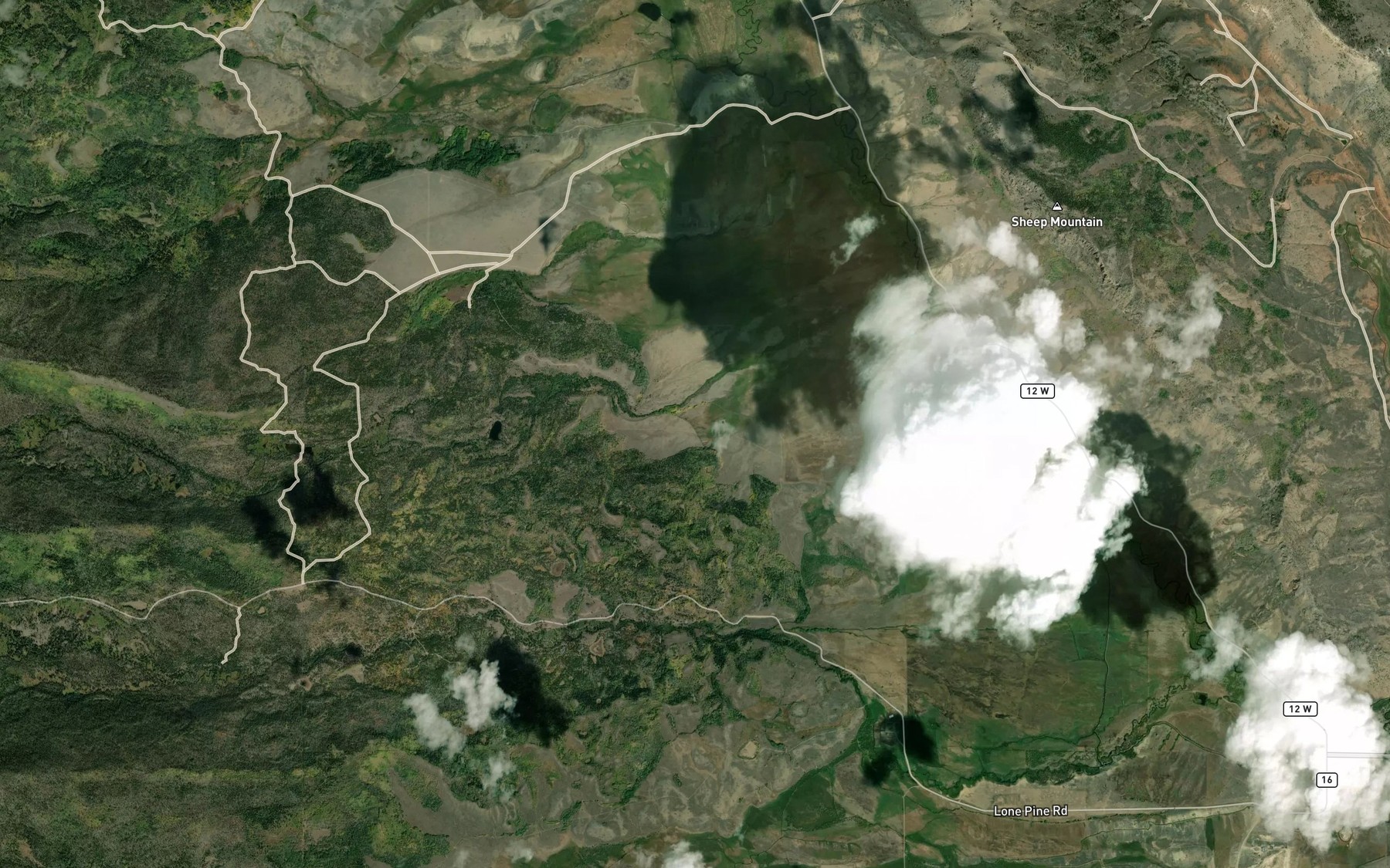 Satellite map of the Dry Run Ditch