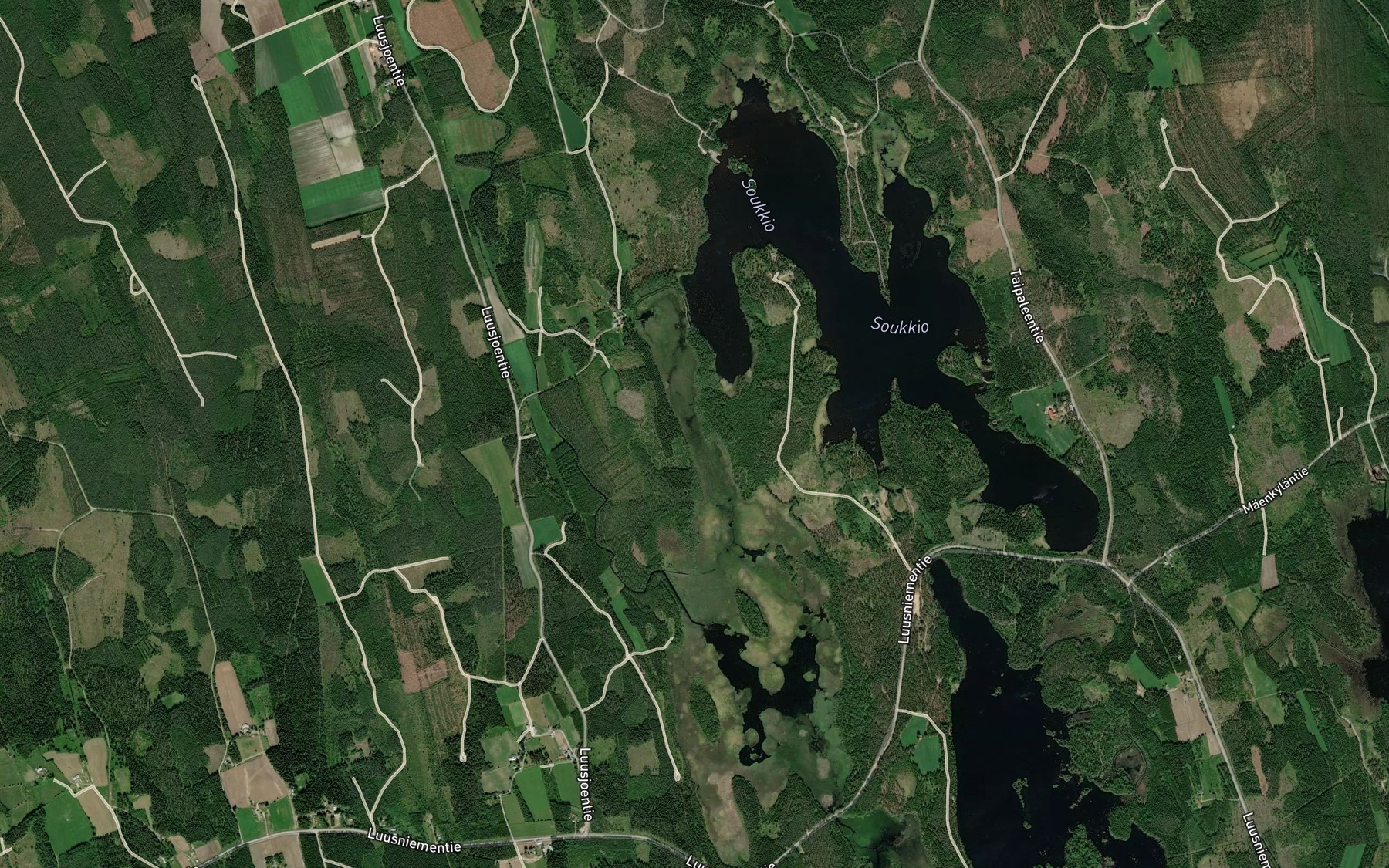 Satellite map of the Ruokosalmi