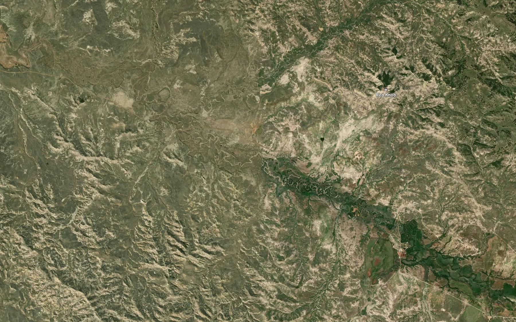 Satellite map of the Alice Creek