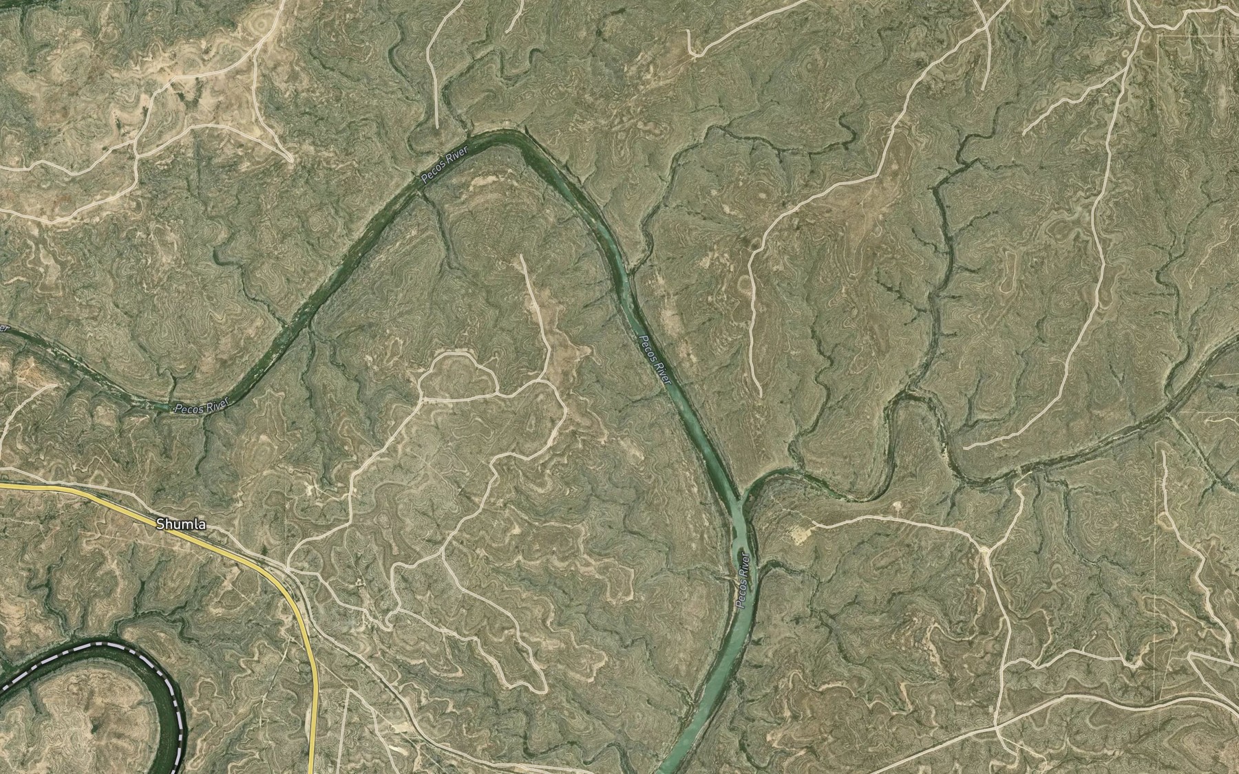 Satellite map of the Dead Man Springs
