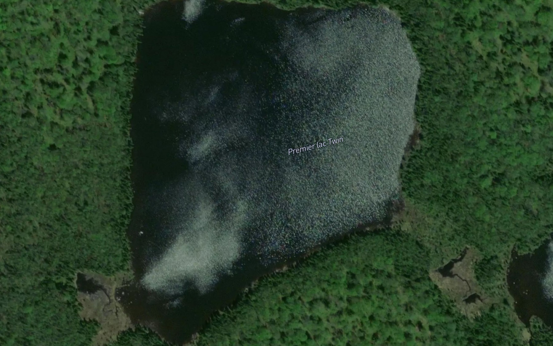 Satellite map of the Premier lac Twin
