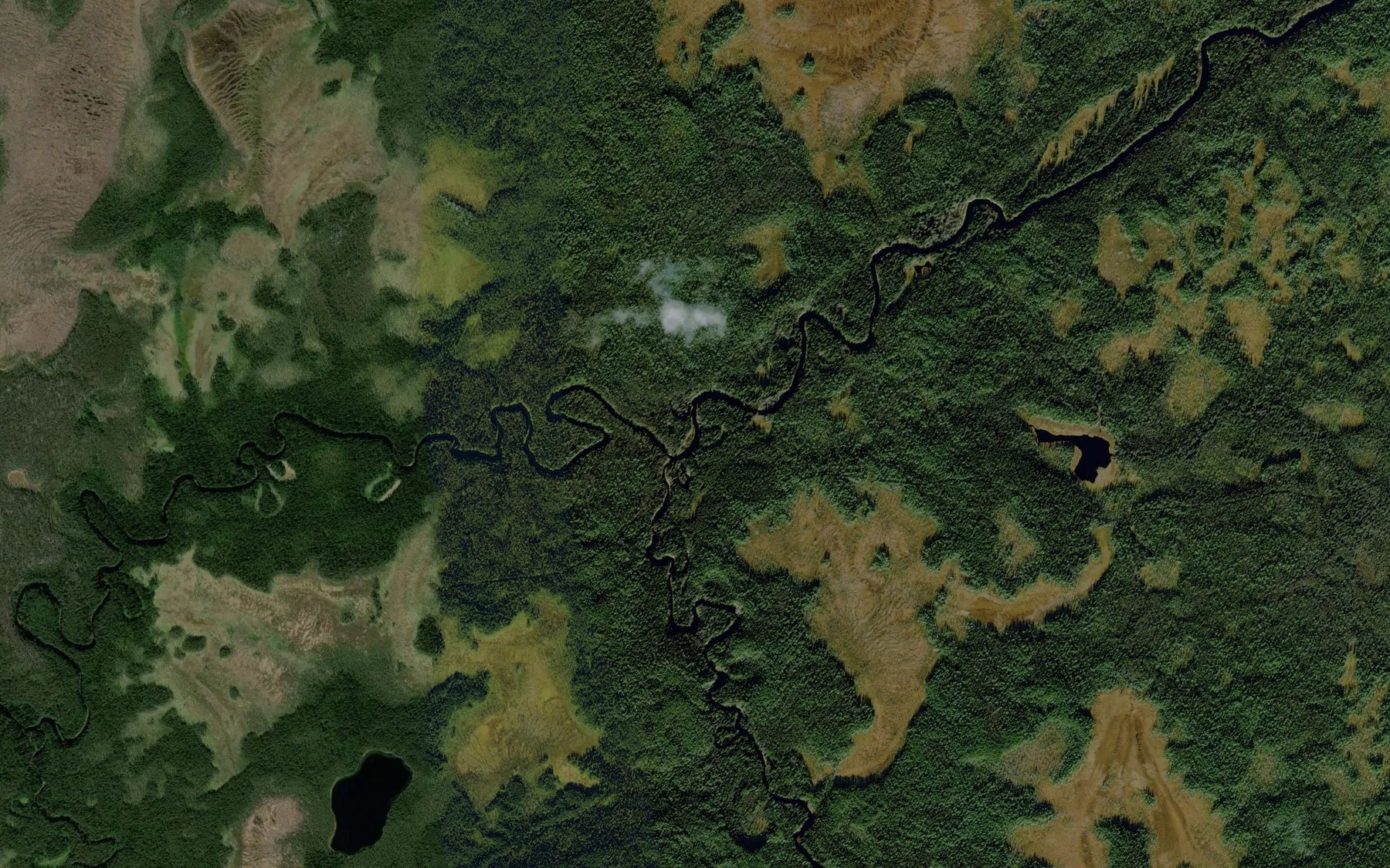Satellite map of the Nizhnyaya Solza