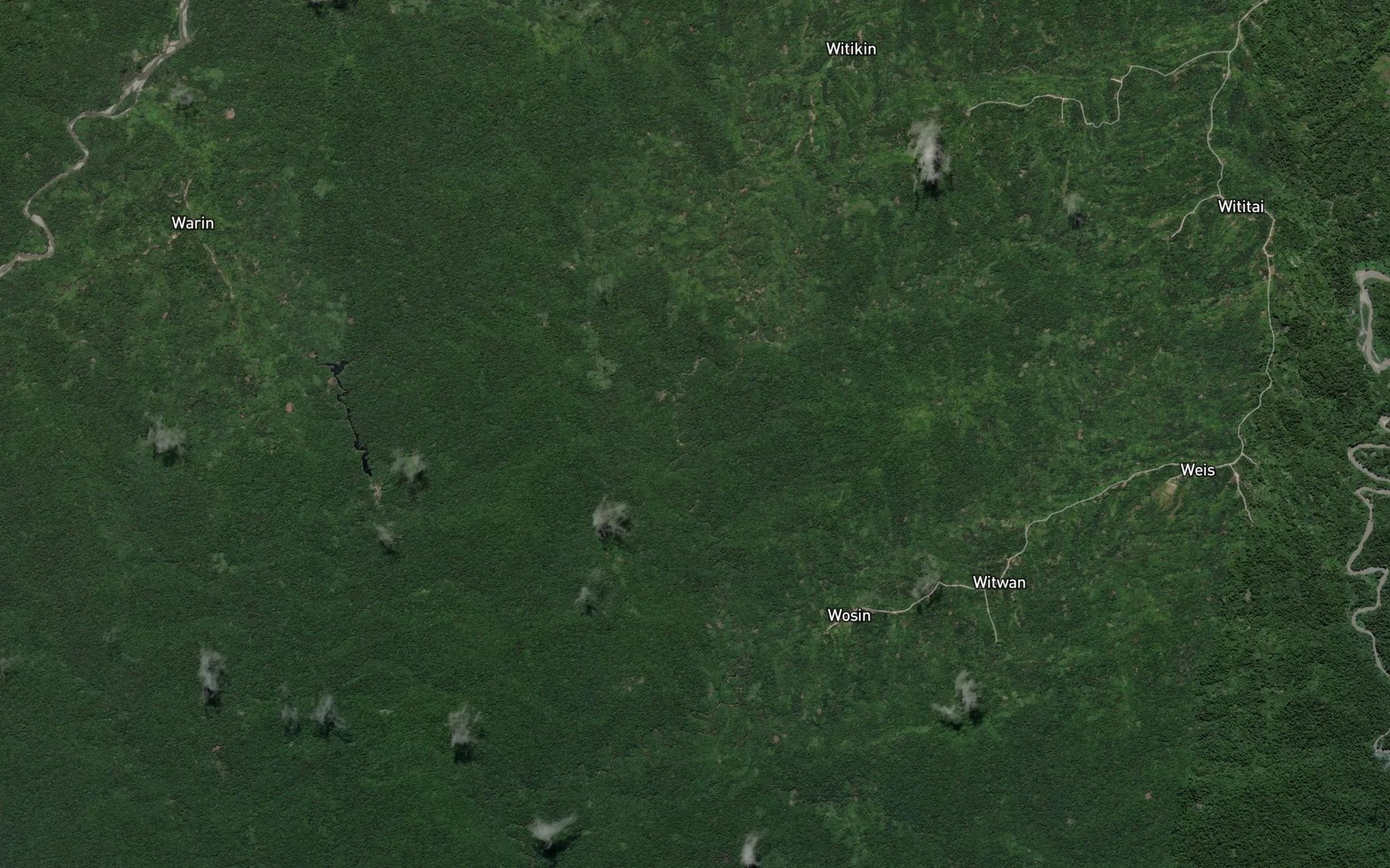 Satellite map of the Klegelu Creek
