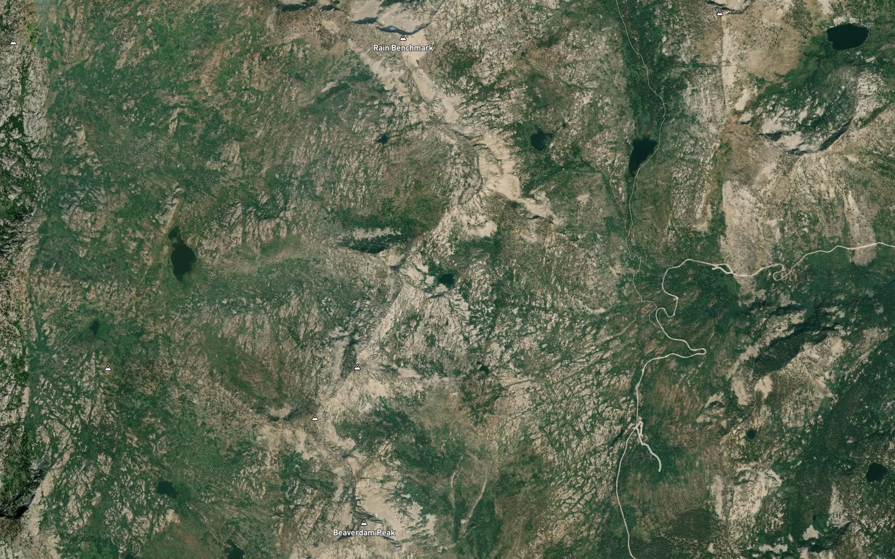 Satellite map of the Burnside Lake