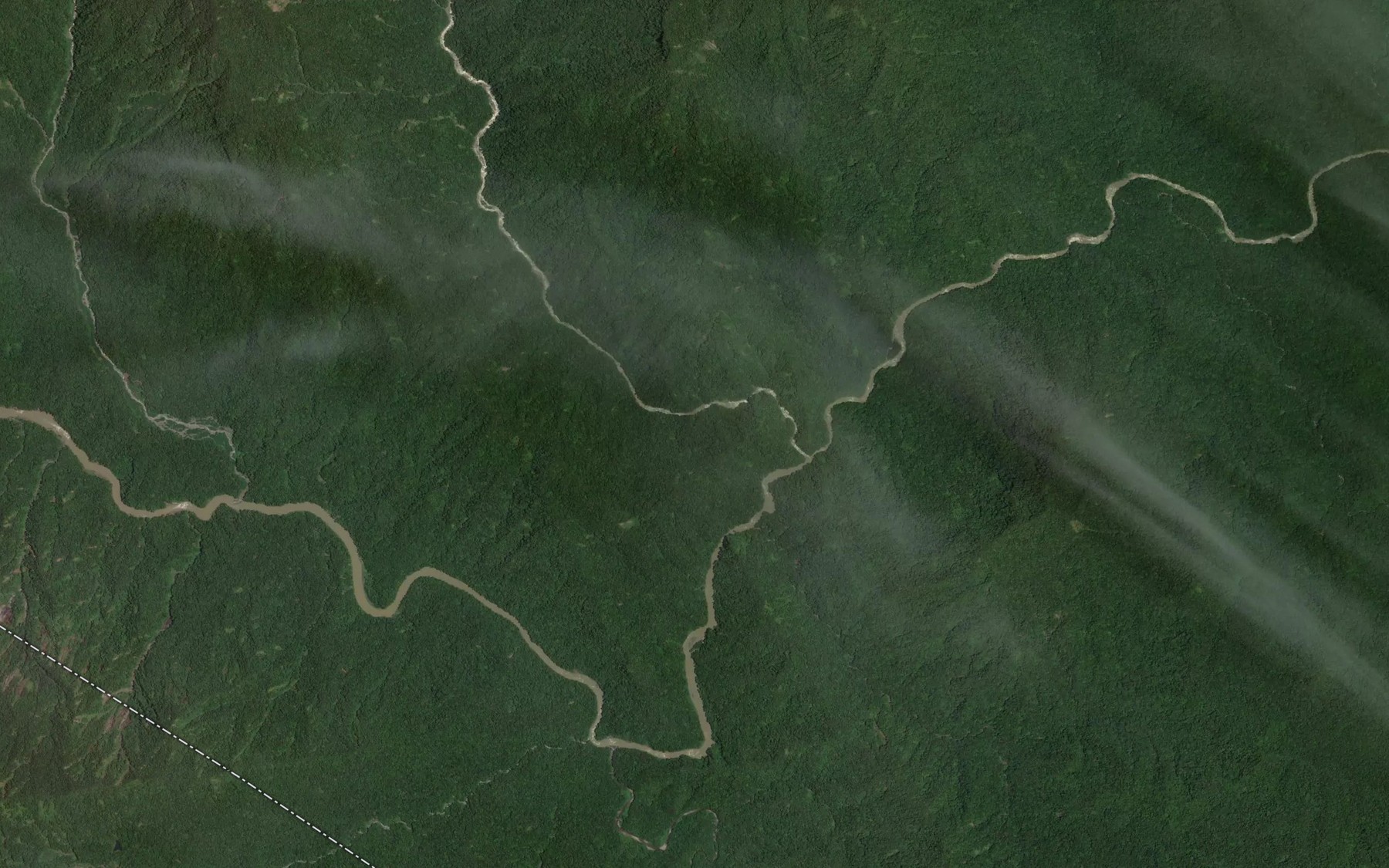 Satellite map of the Yani River