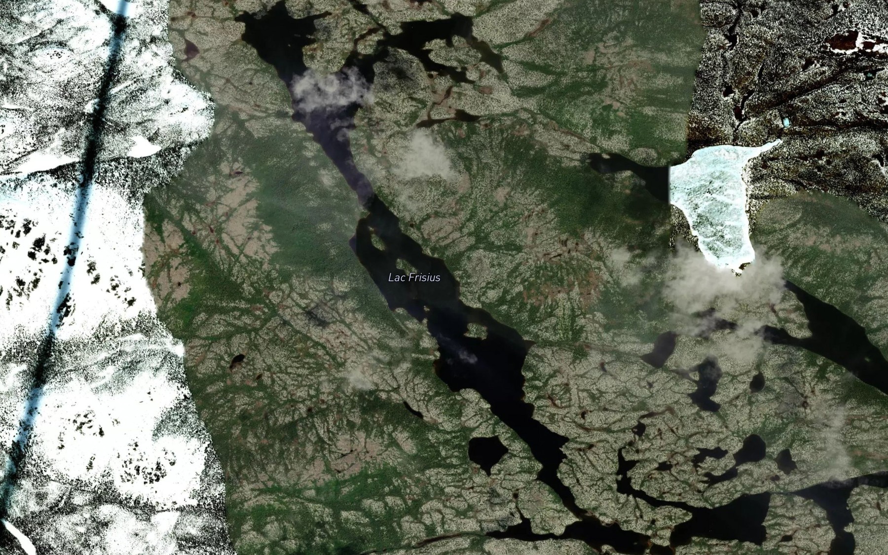 Satellite map of the Lac Frisius