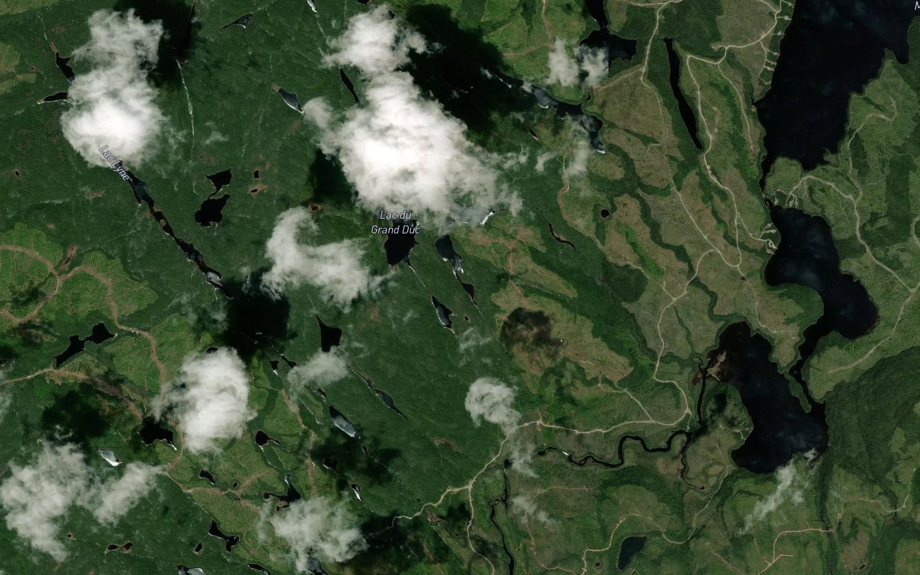 Satellite map of the Lac du Hibou