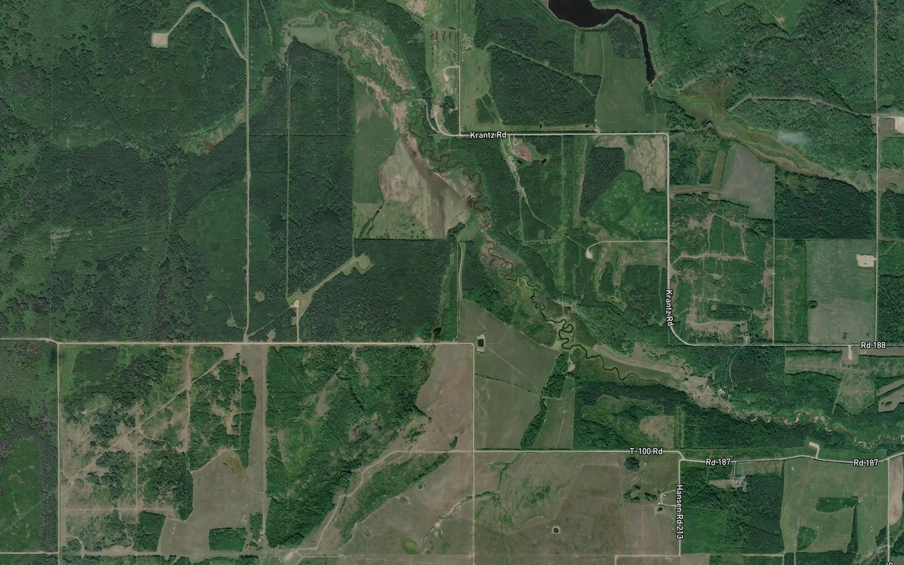 Satellite map of the Noel Creek