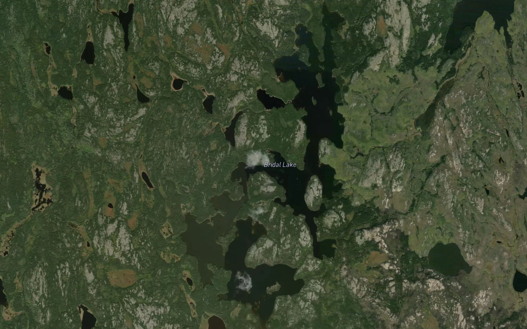 Satellite map of the Bridal Lake