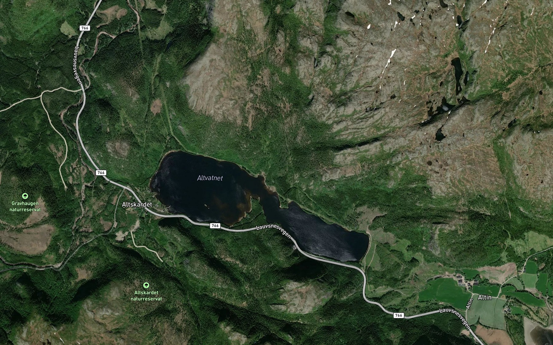 Satellite map of the Mjosundbekken