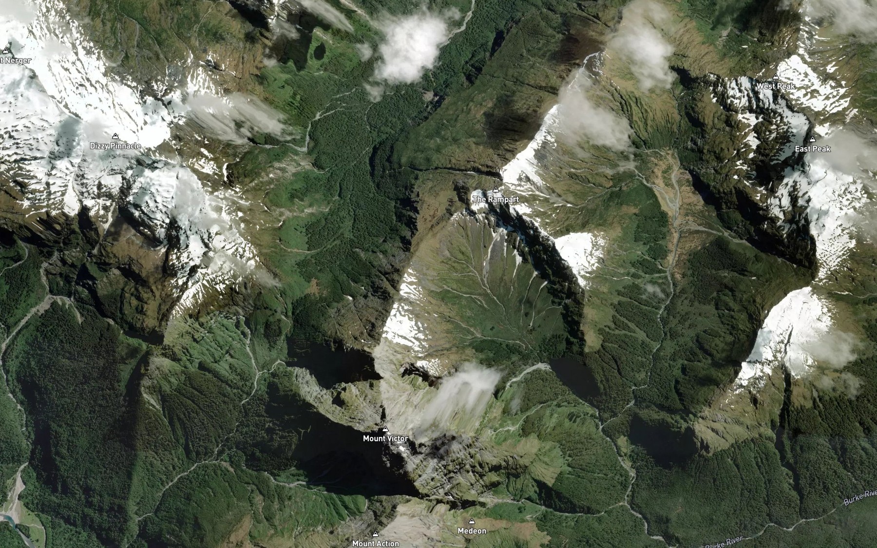 Satellite map of the Top Brook
