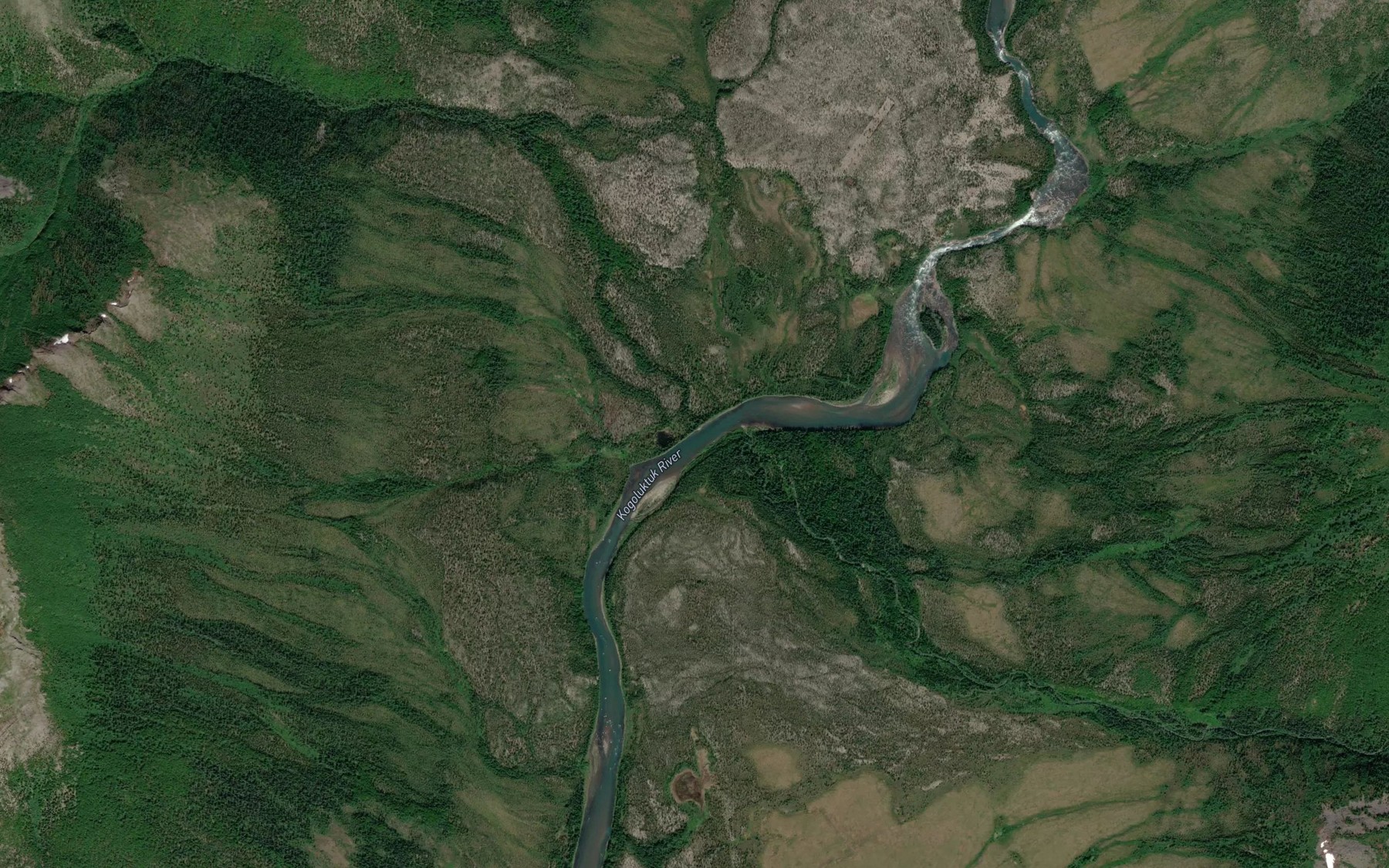 Satellite map of the California Creek