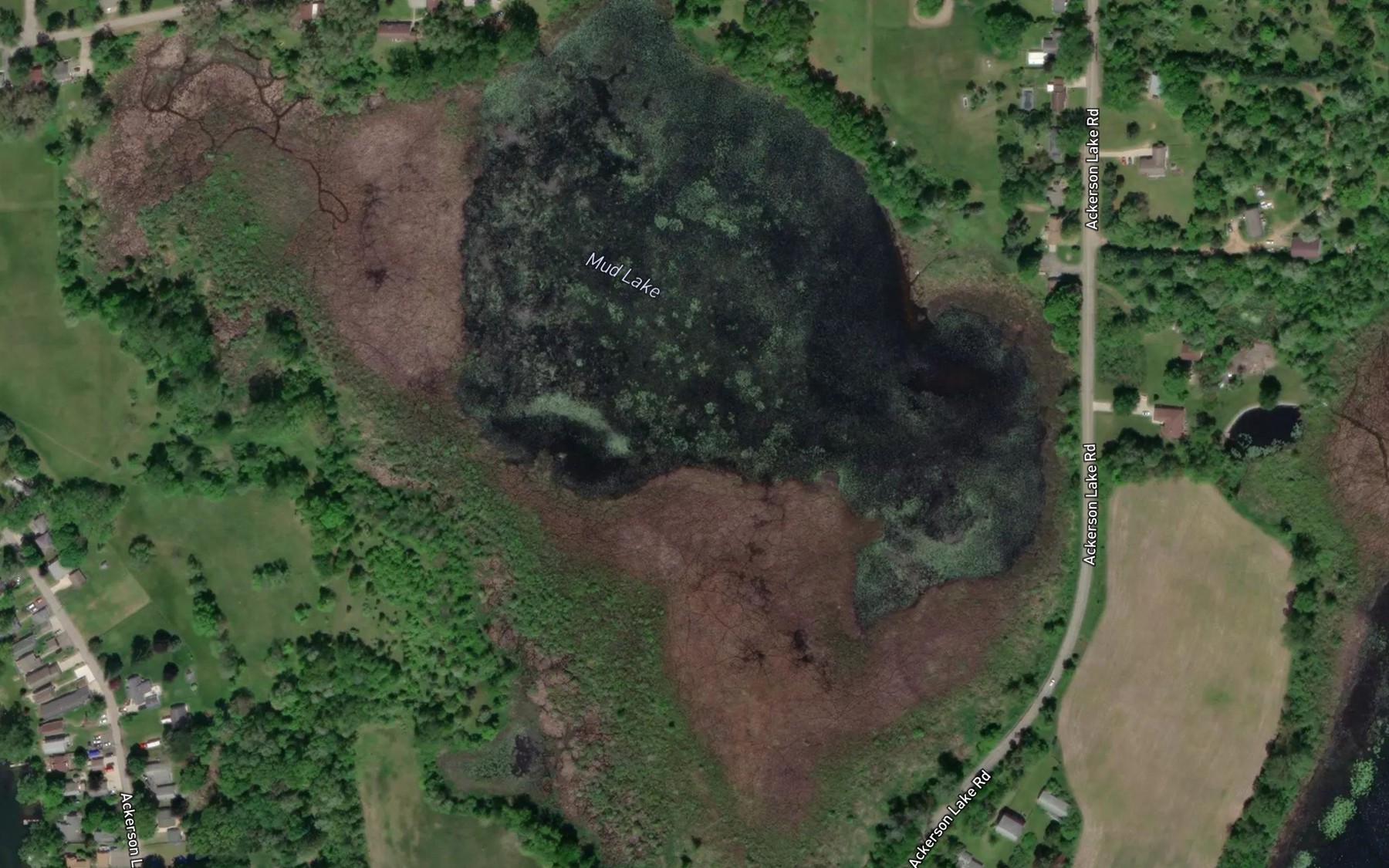 Satellite map of the Mud Lake