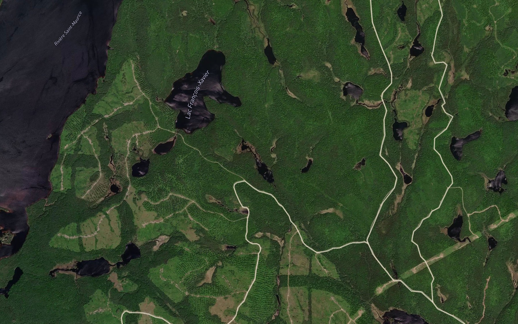 Satellite map of the Lac Claude