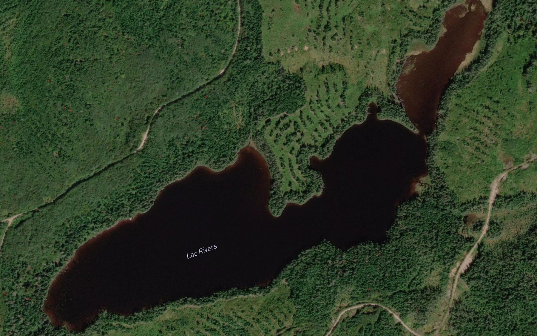 Satellite map of the Etangs Rivers