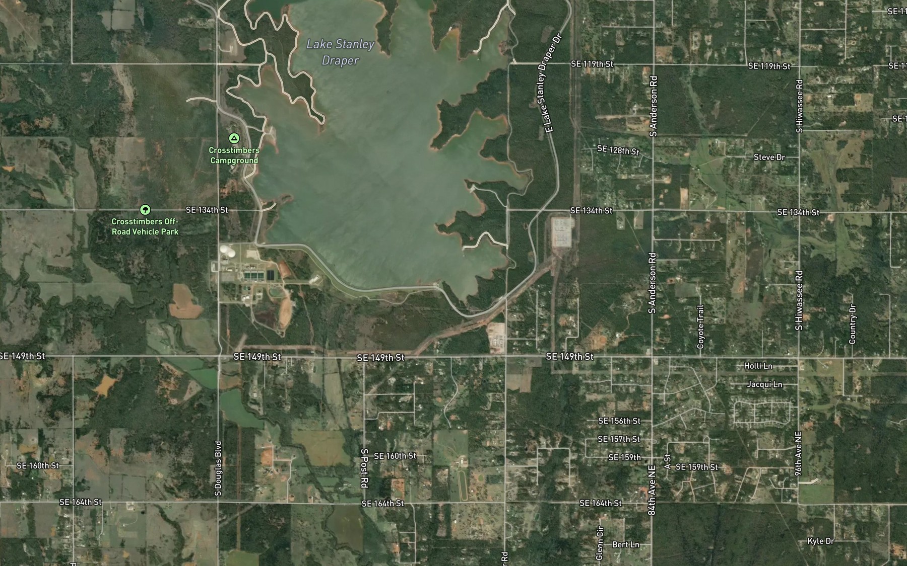 Satellite map of the Sunset Park