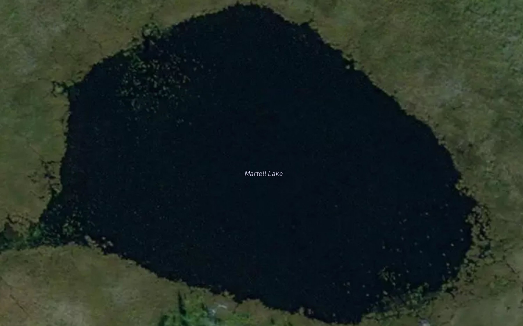 Satellite map of the Martell Lake