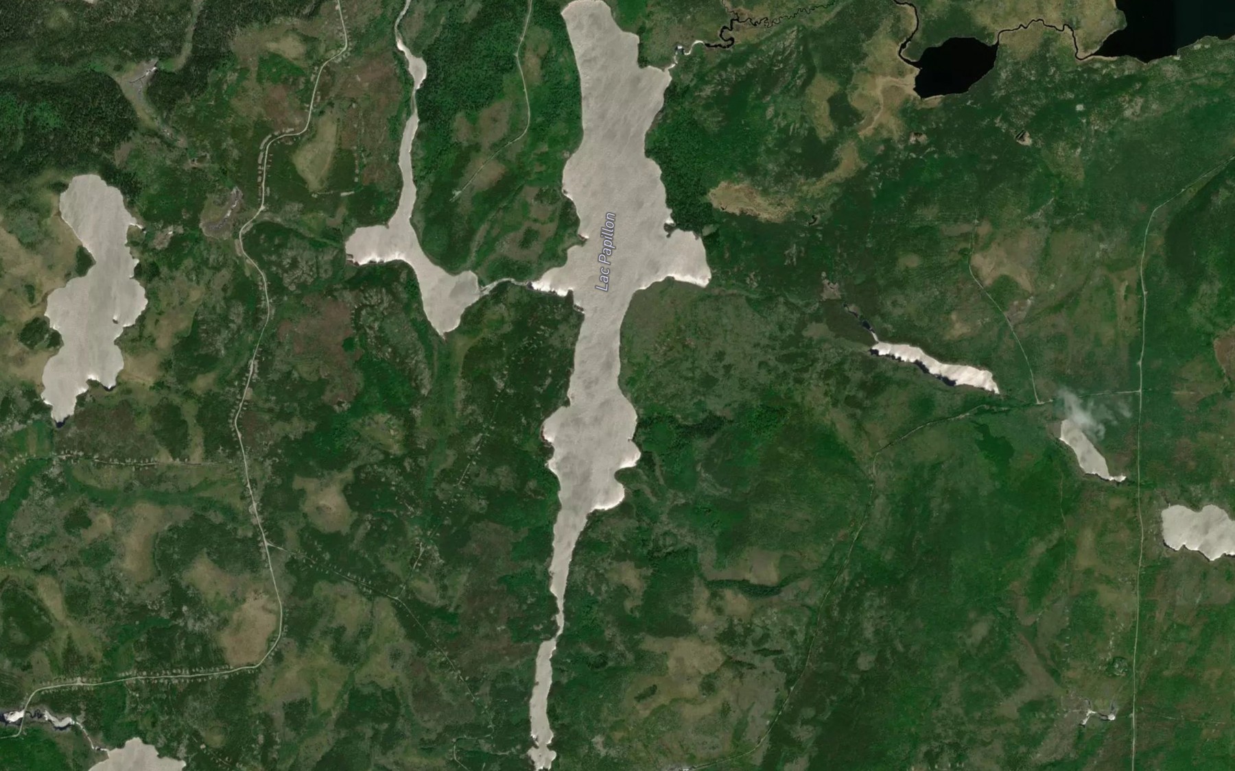 Satellite map of the Lac Papillon