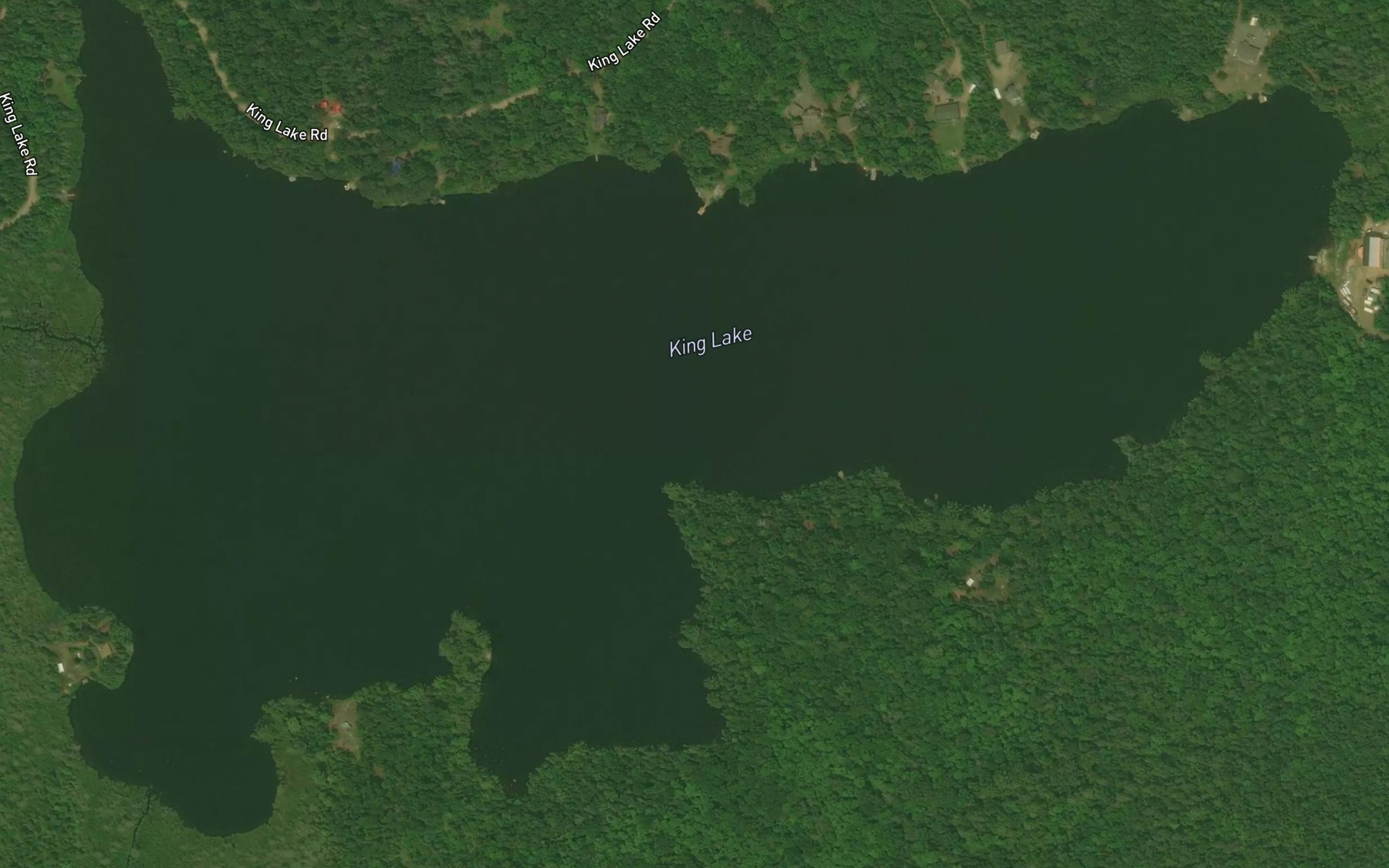 Satellite map of the King Lake