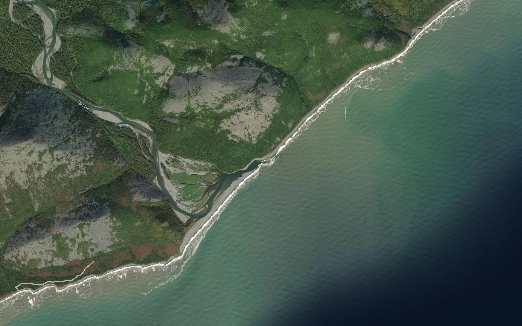 Satellite map of the Gyrby